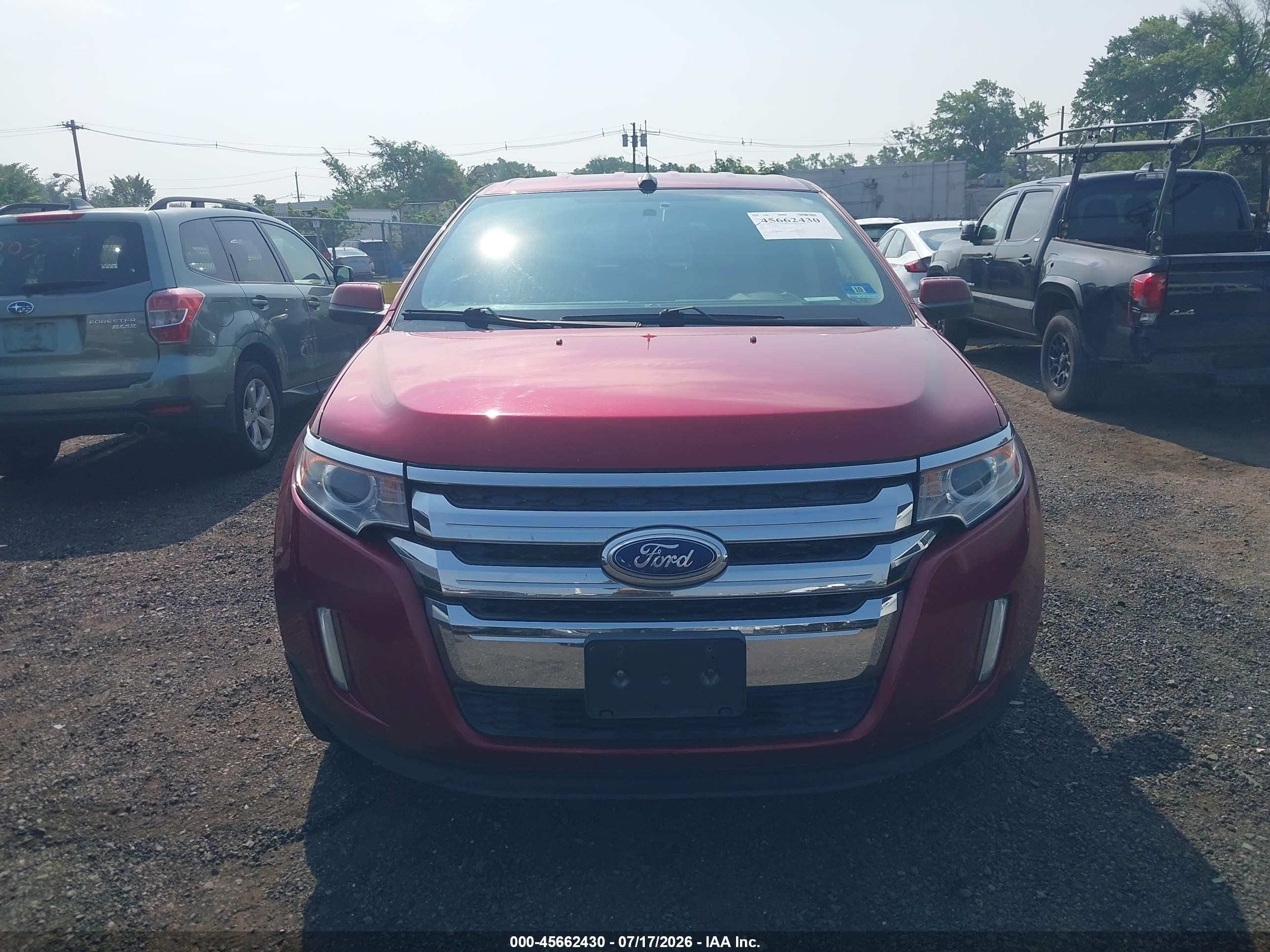 2014 Ford Edge Sel Red vin: 2FMDK4JC7EBB17197