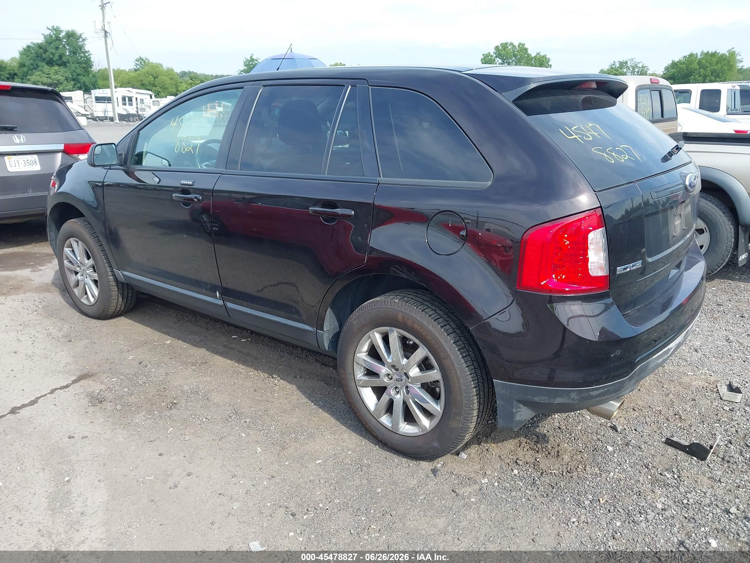 2014 Ford Edge Sel Black vin: 2FMDK4JC7EBB33738