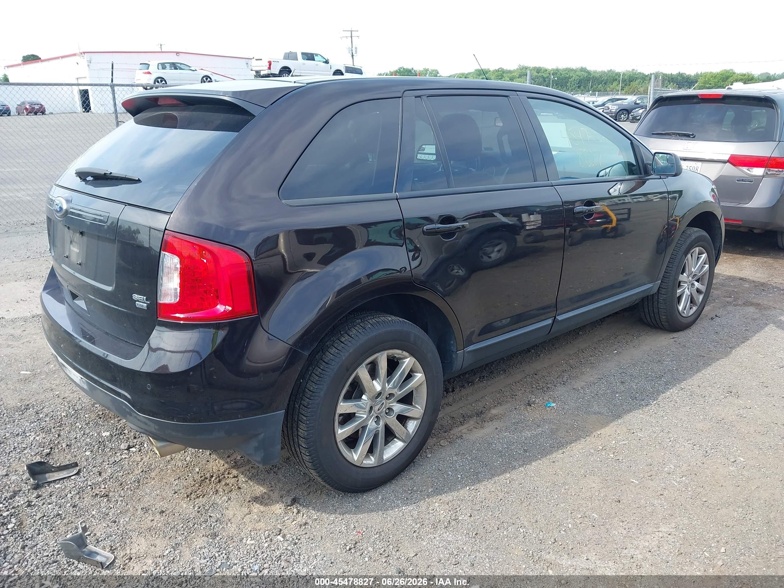 2014 Ford Edge Sel Black vin: 2FMDK4JC7EBB33738