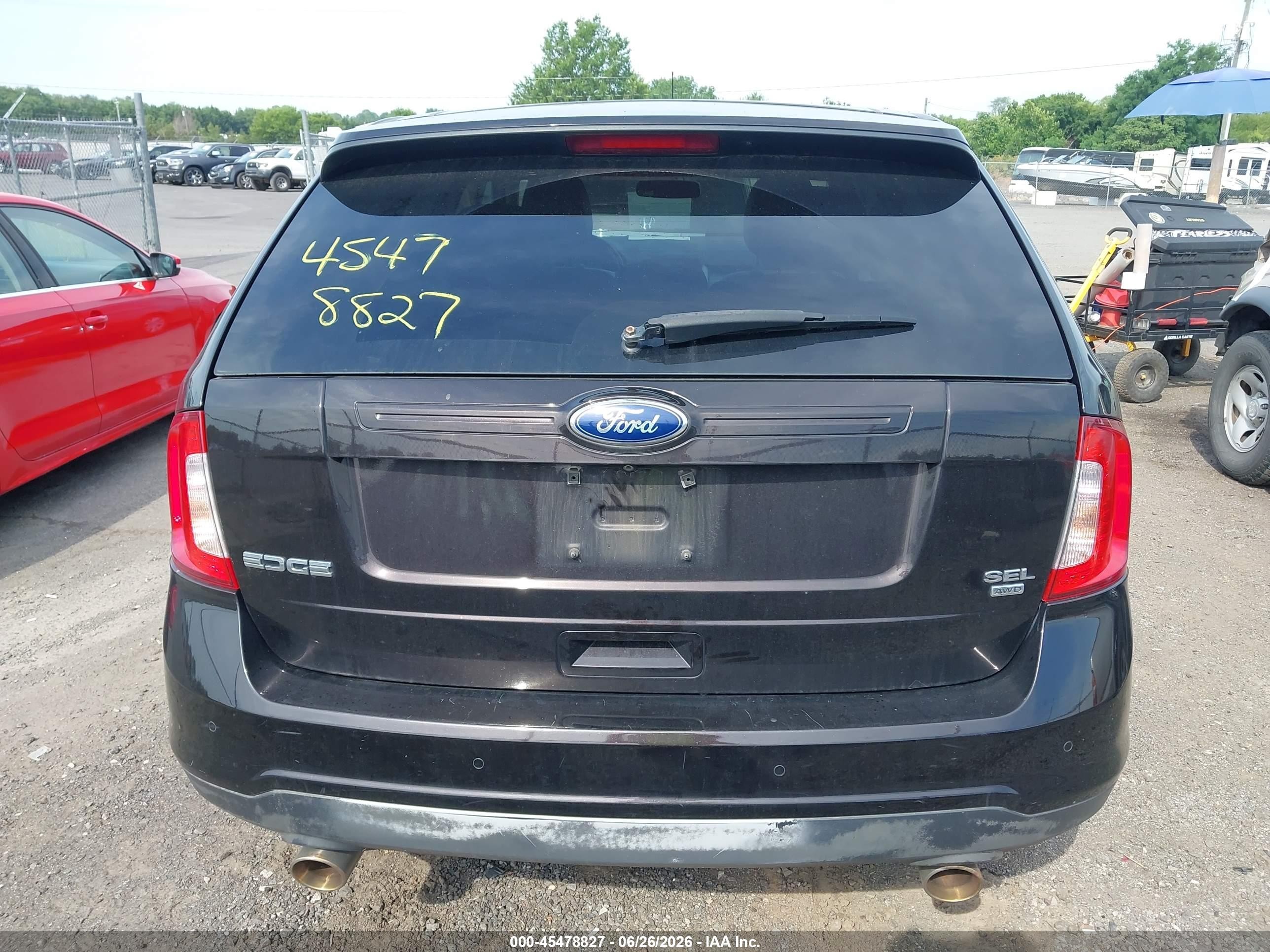 2014 Ford Edge Sel Black vin: 2FMDK4JC7EBB33738