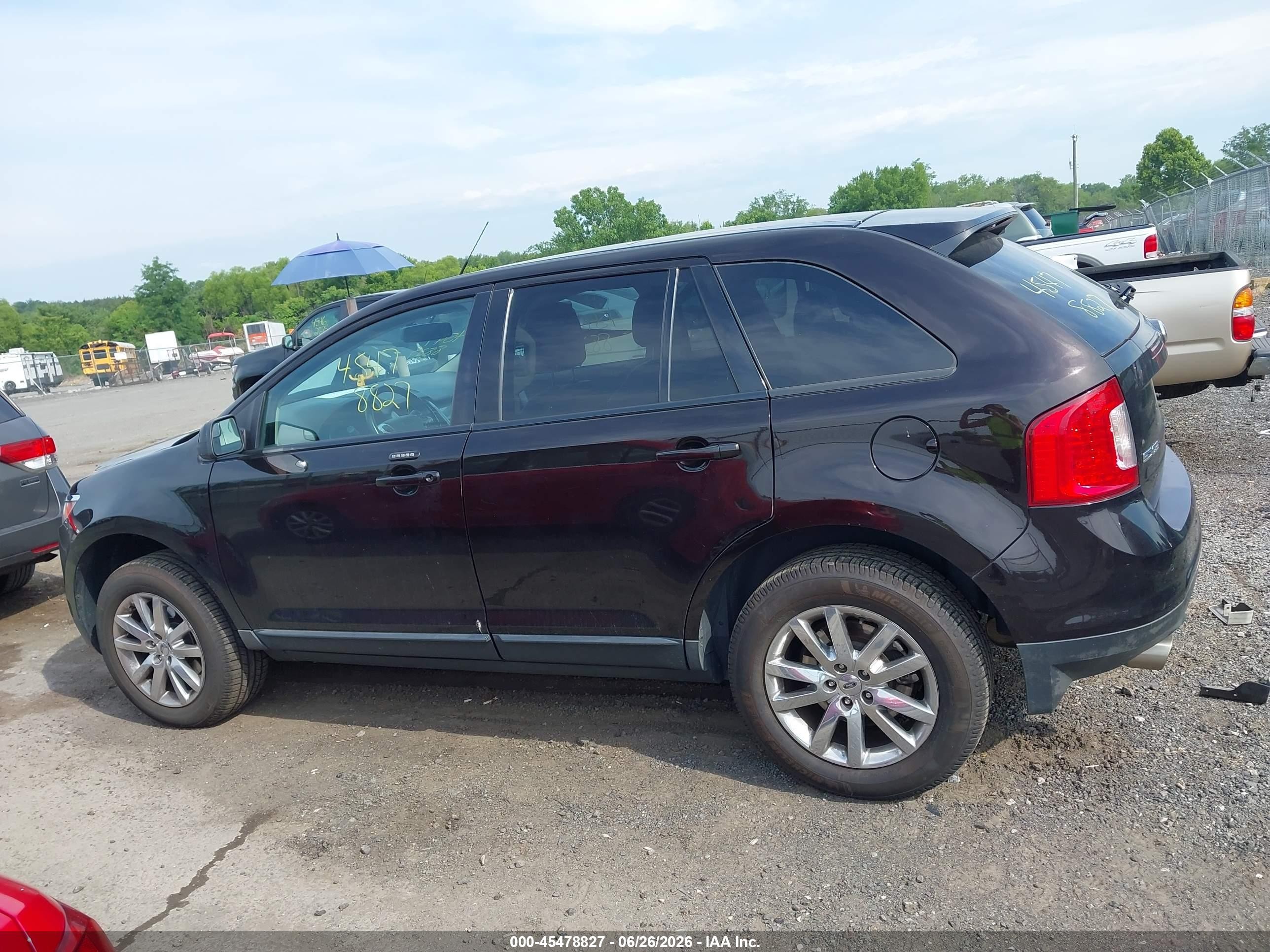 2014 Ford Edge Sel Black vin: 2FMDK4JC7EBB33738