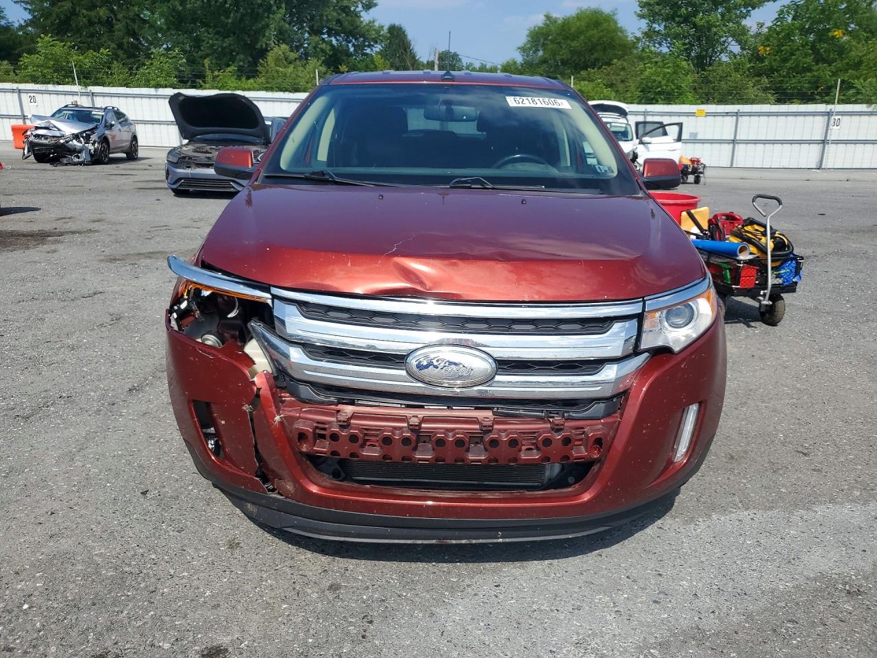 2014 Ford Edge Sel Maroon vin: 2FMDK4JC7EBB71843