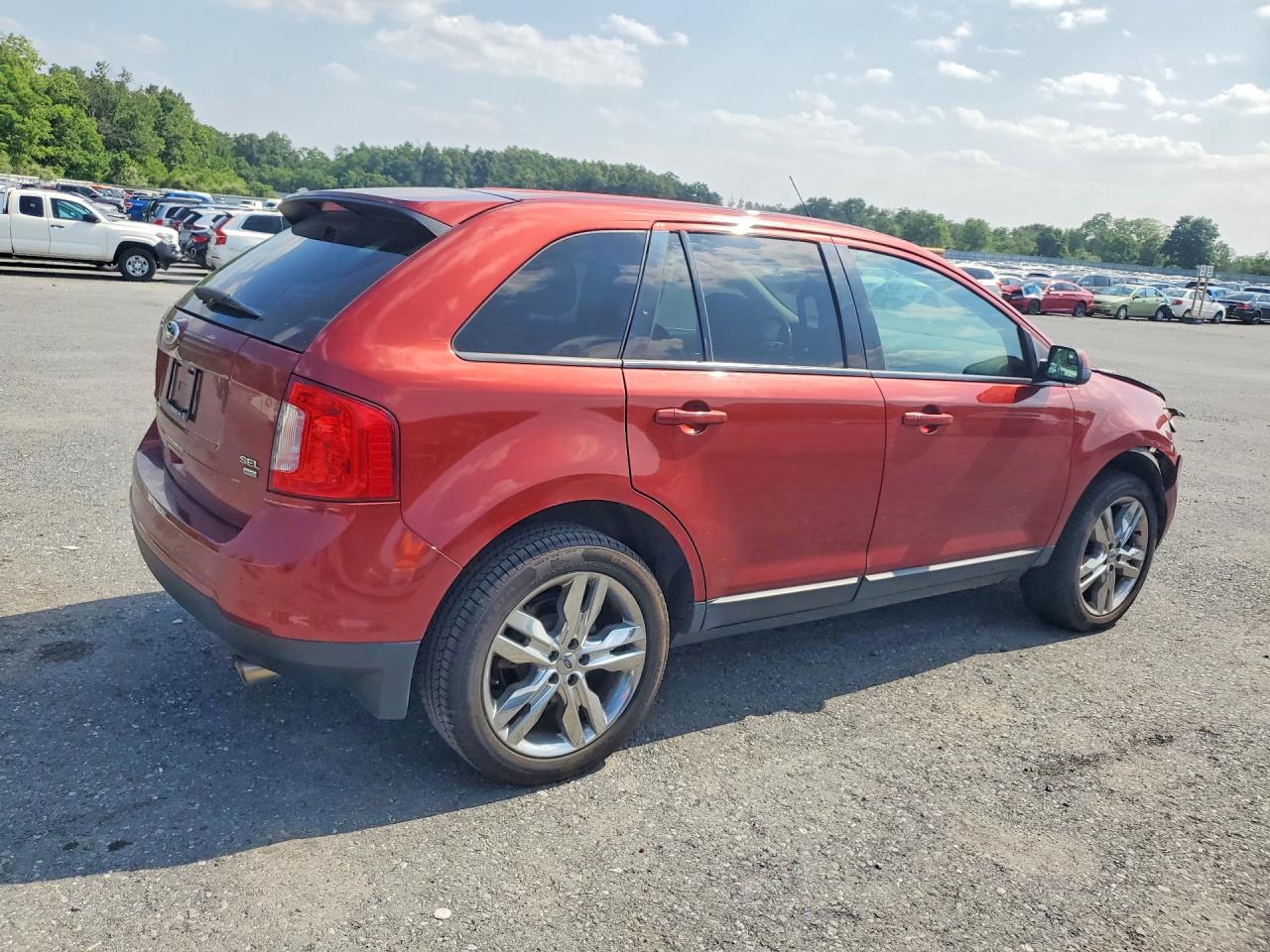 2014 Ford Edge Sel Maroon vin: 2FMDK4JC7EBB71843