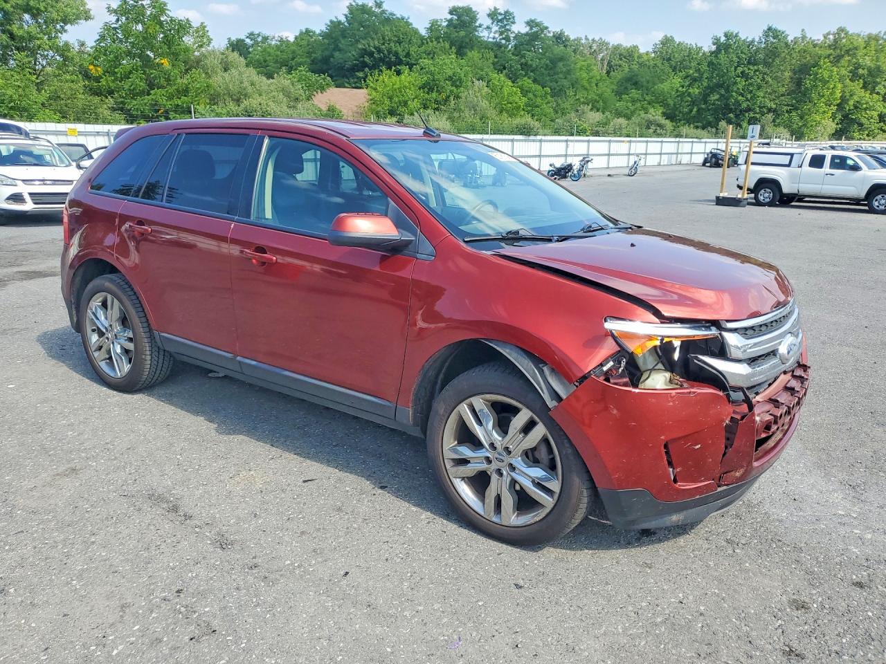 2014 Ford Edge Sel Maroon vin: 2FMDK4JC7EBB71843