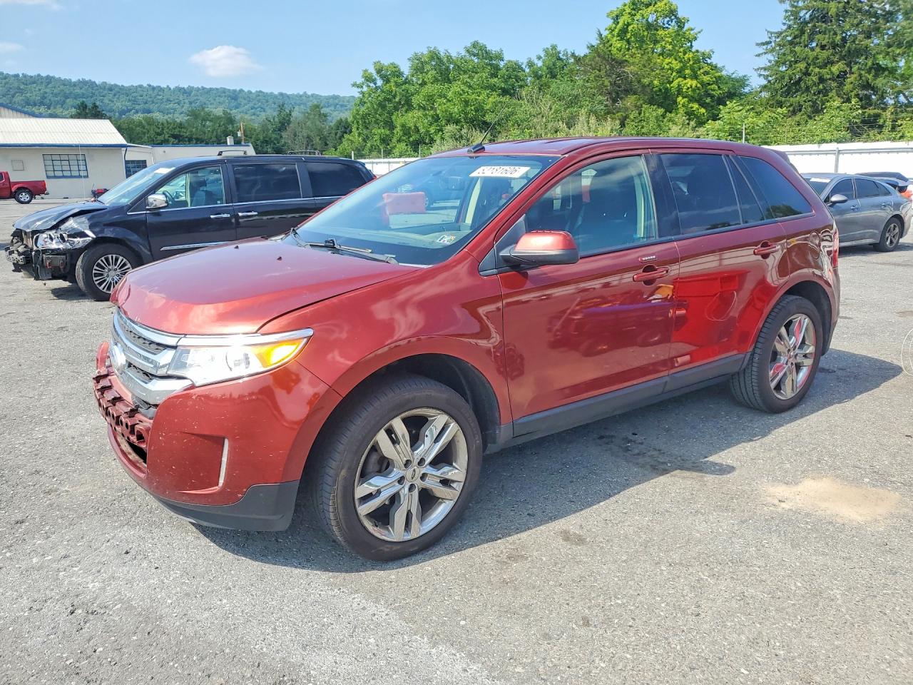 2014 Ford Edge Sel Maroon vin: 2FMDK4JC7EBB71843