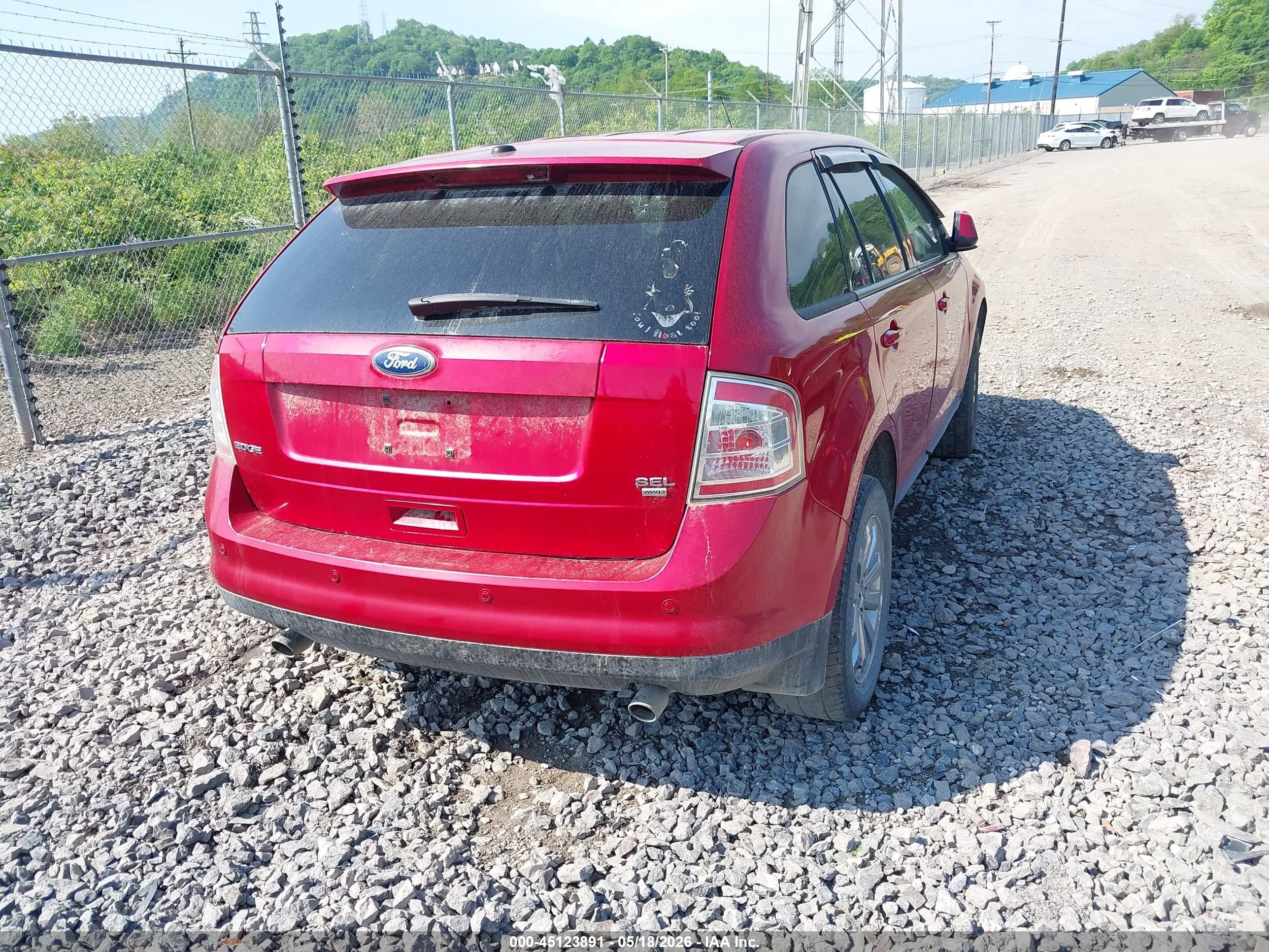2010 Ford Edge Sel Red vin: 2FMDK4JC8ABB31975