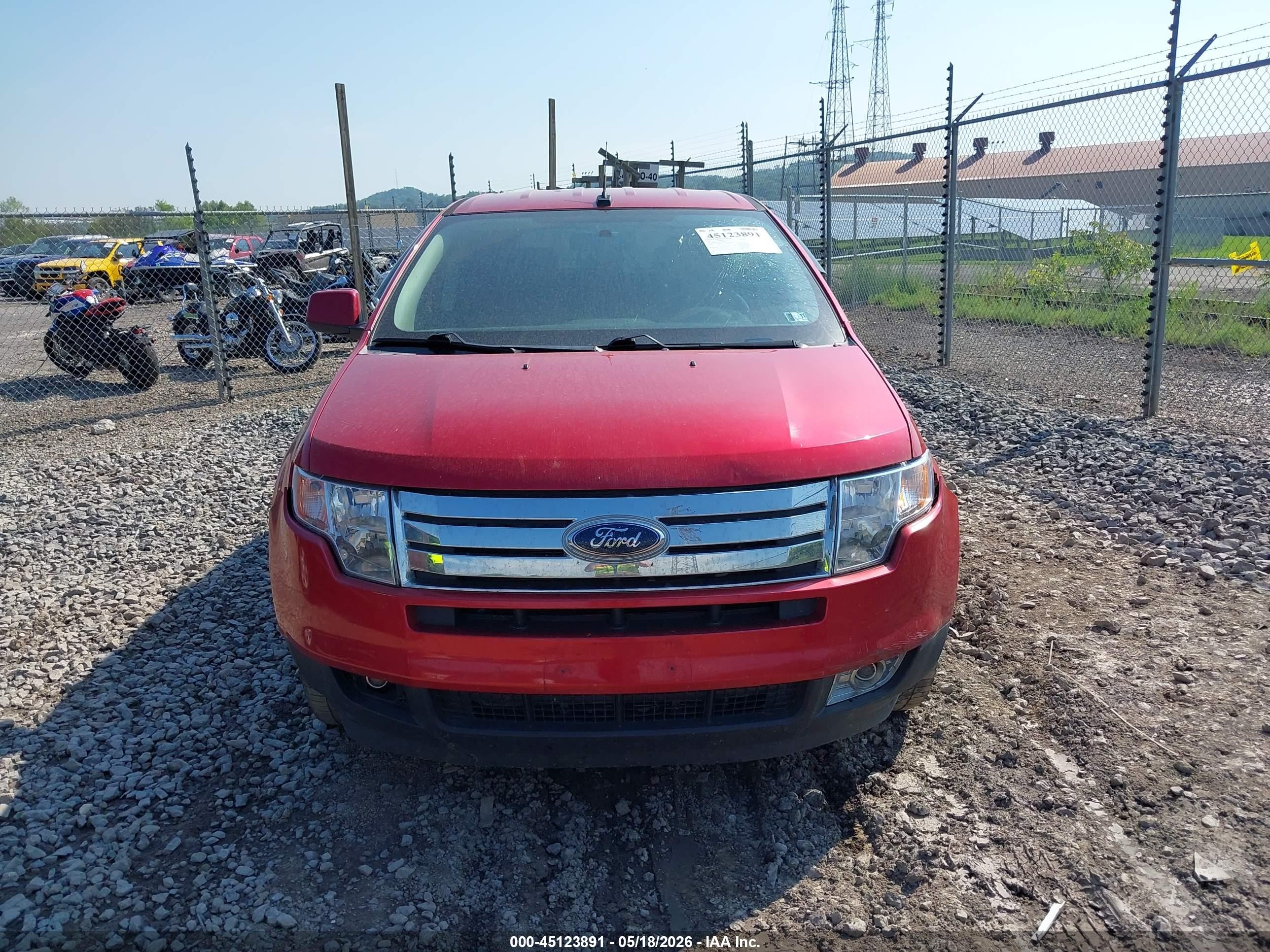 2010 Ford Edge Sel Red vin: 2FMDK4JC8ABB31975