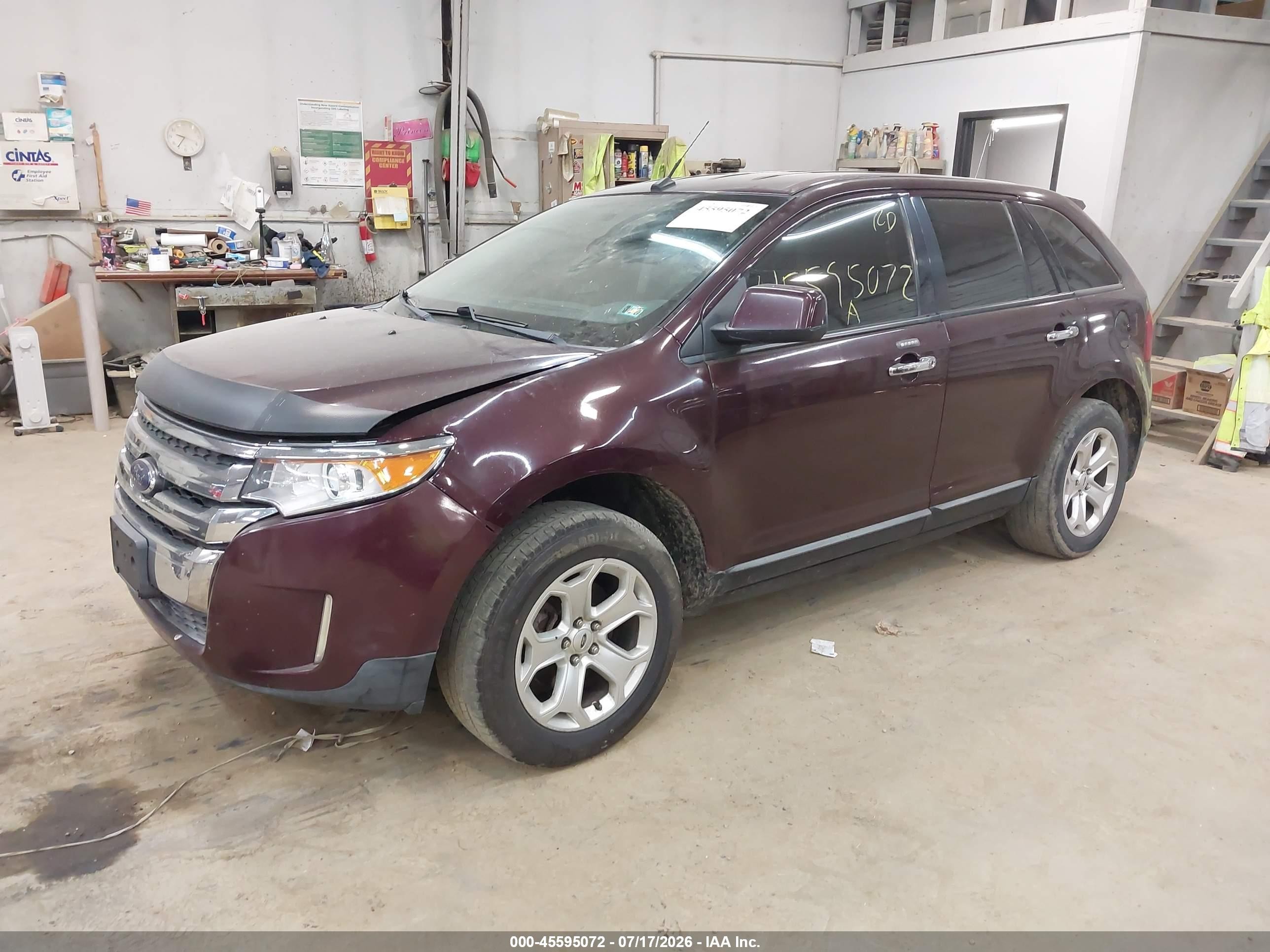 2011 Ford Edge Sel Burgundy vin: 2FMDK4JC8BBA05133