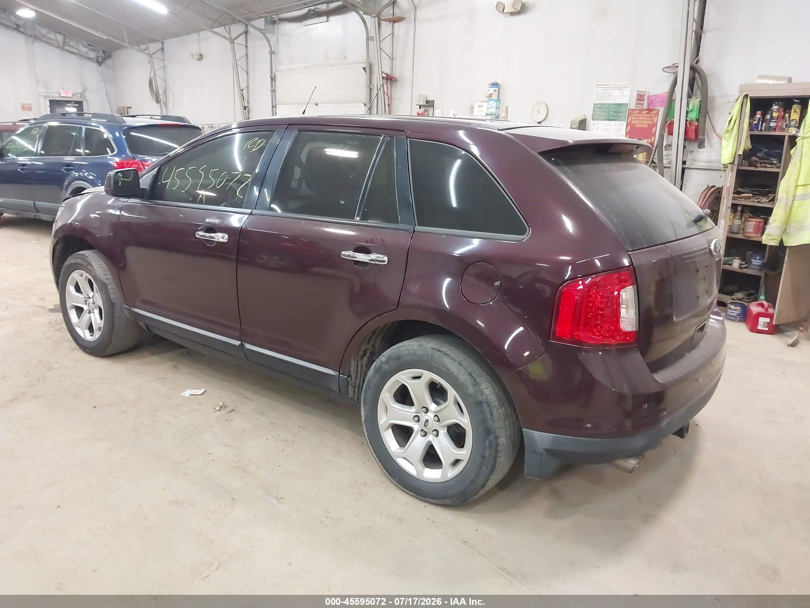 2011 Ford Edge Sel Burgundy vin: 2FMDK4JC8BBA05133