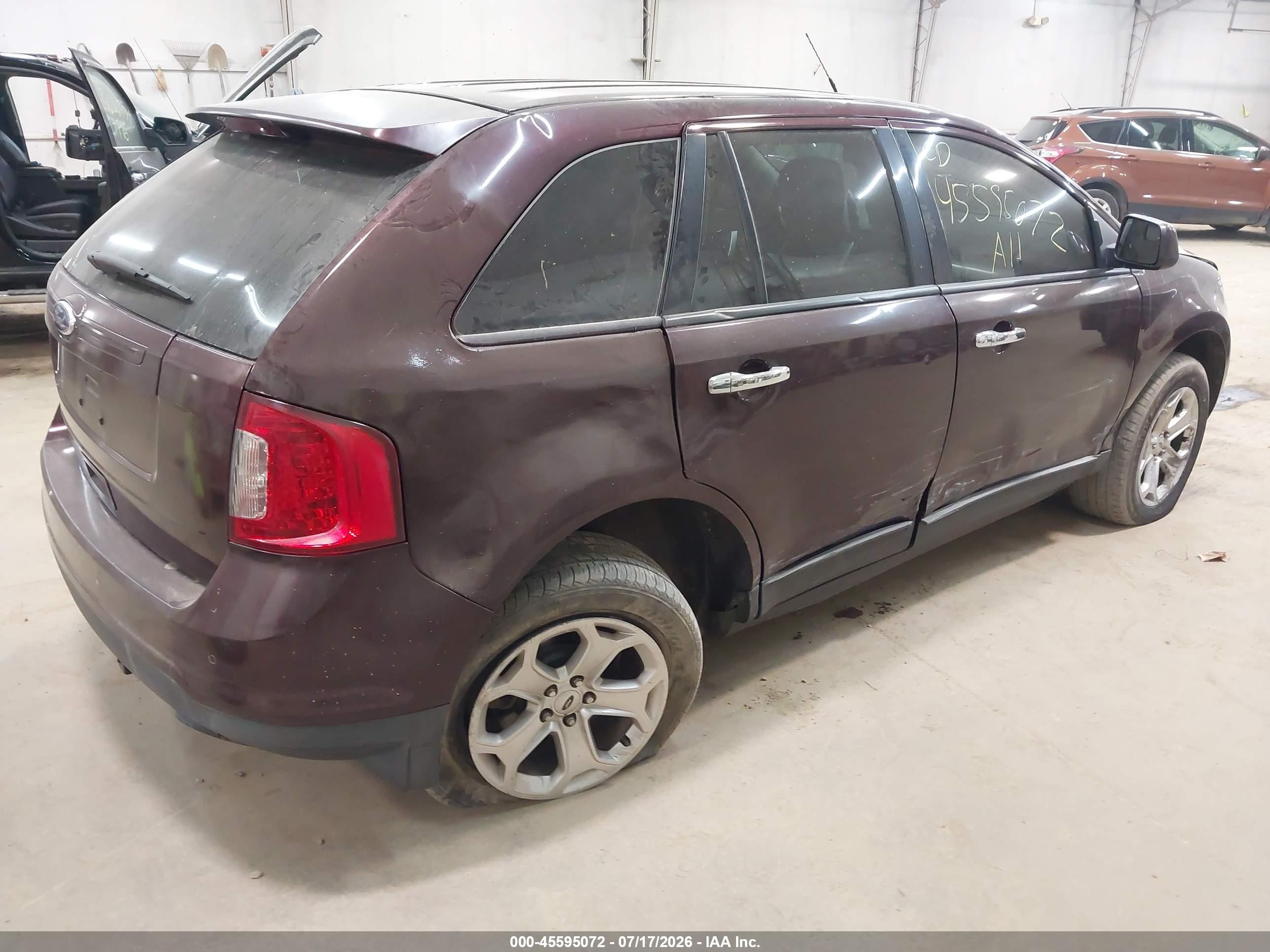 2011 Ford Edge Sel Burgundy vin: 2FMDK4JC8BBA05133