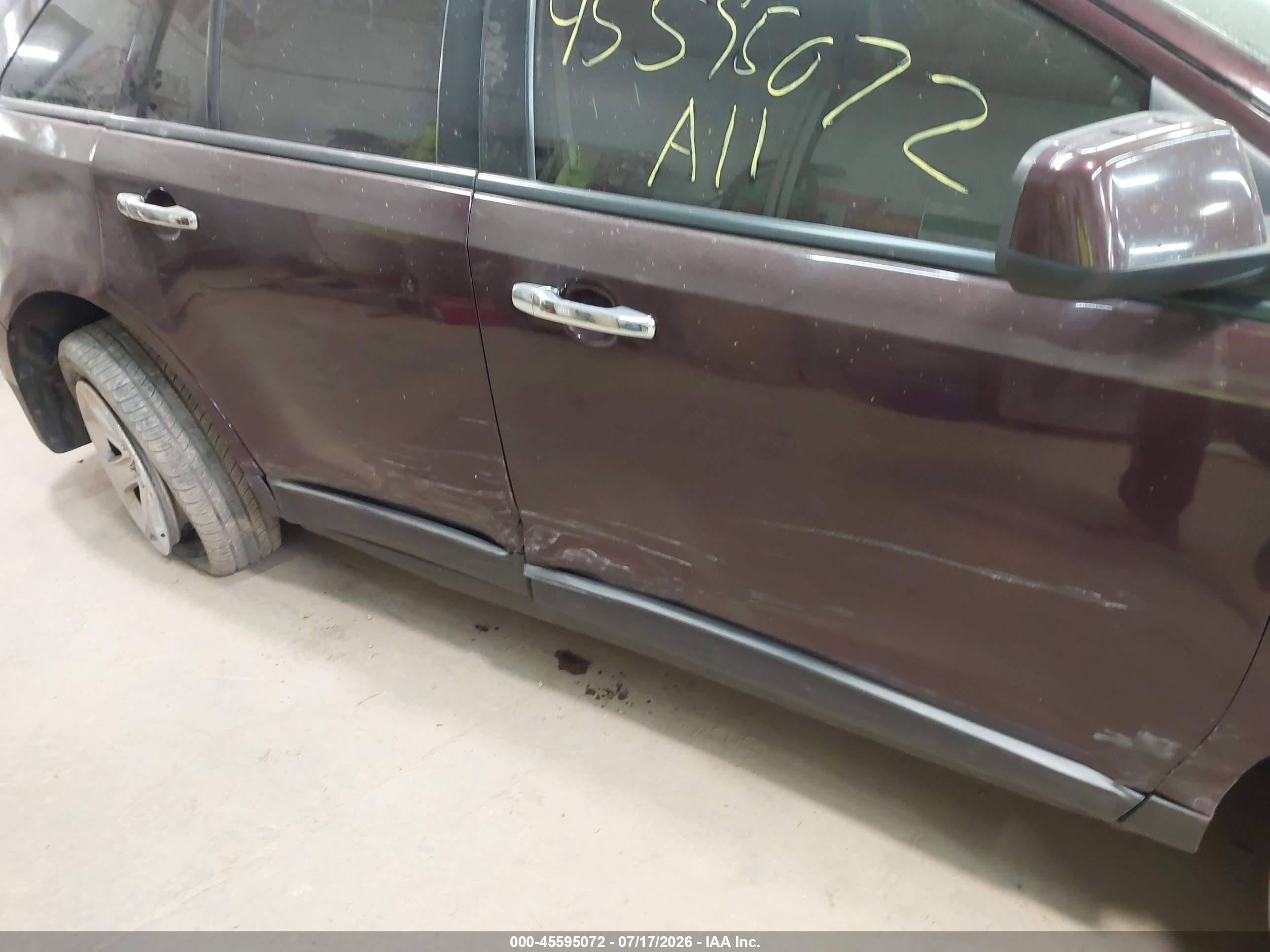 2011 Ford Edge Sel Burgundy vin: 2FMDK4JC8BBA05133