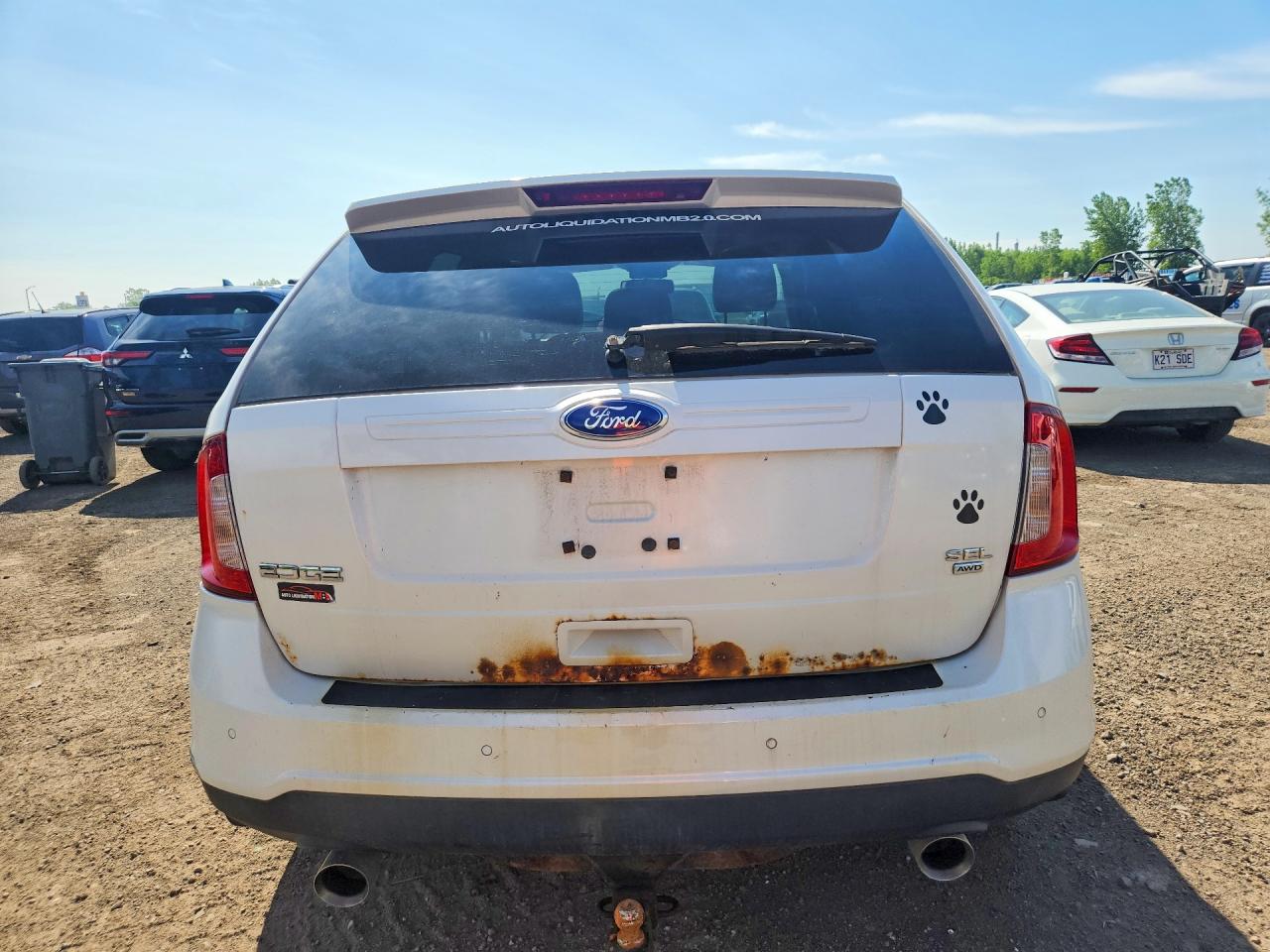 2011 Ford Edge Sel White vin: 2FMDK4JC8BBB28608