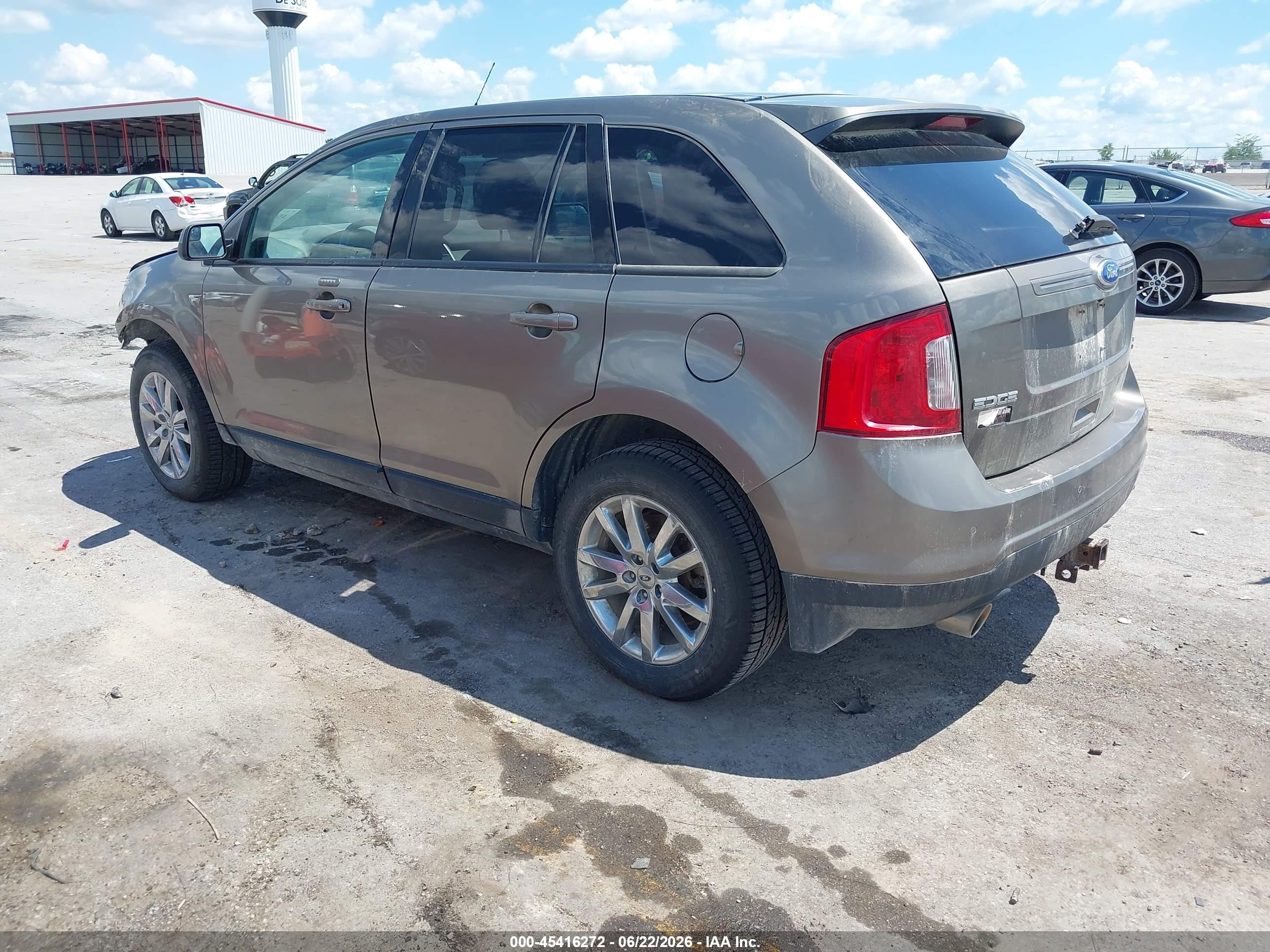 2012 Ford Edge Sel Brown vin: 2FMDK4JC8CBA78732