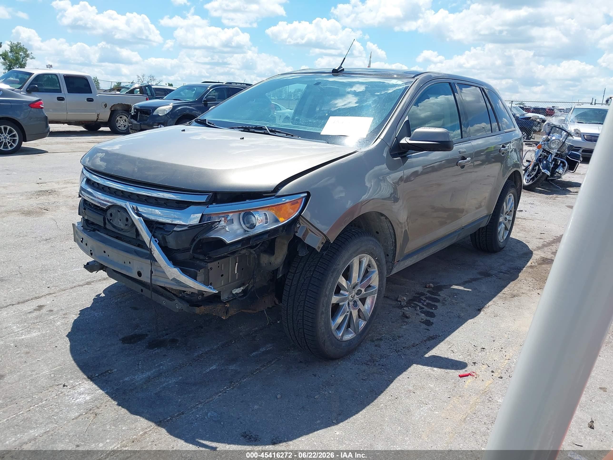 2012 Ford Edge Sel Brown vin: 2FMDK4JC8CBA78732