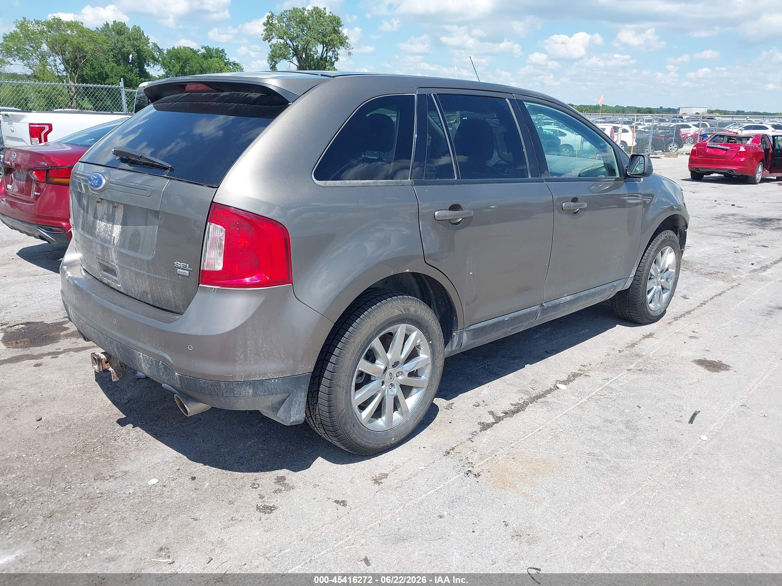 2012 Ford Edge Sel Brown vin: 2FMDK4JC8CBA78732