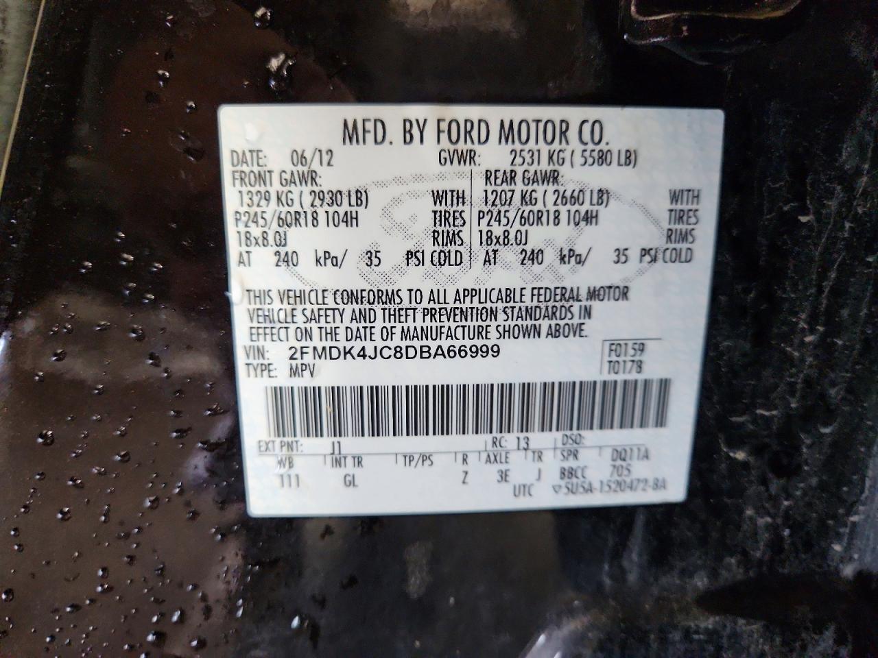 2013 Ford Edge Sel Brown vin: 2FMDK4JC8DBA66999