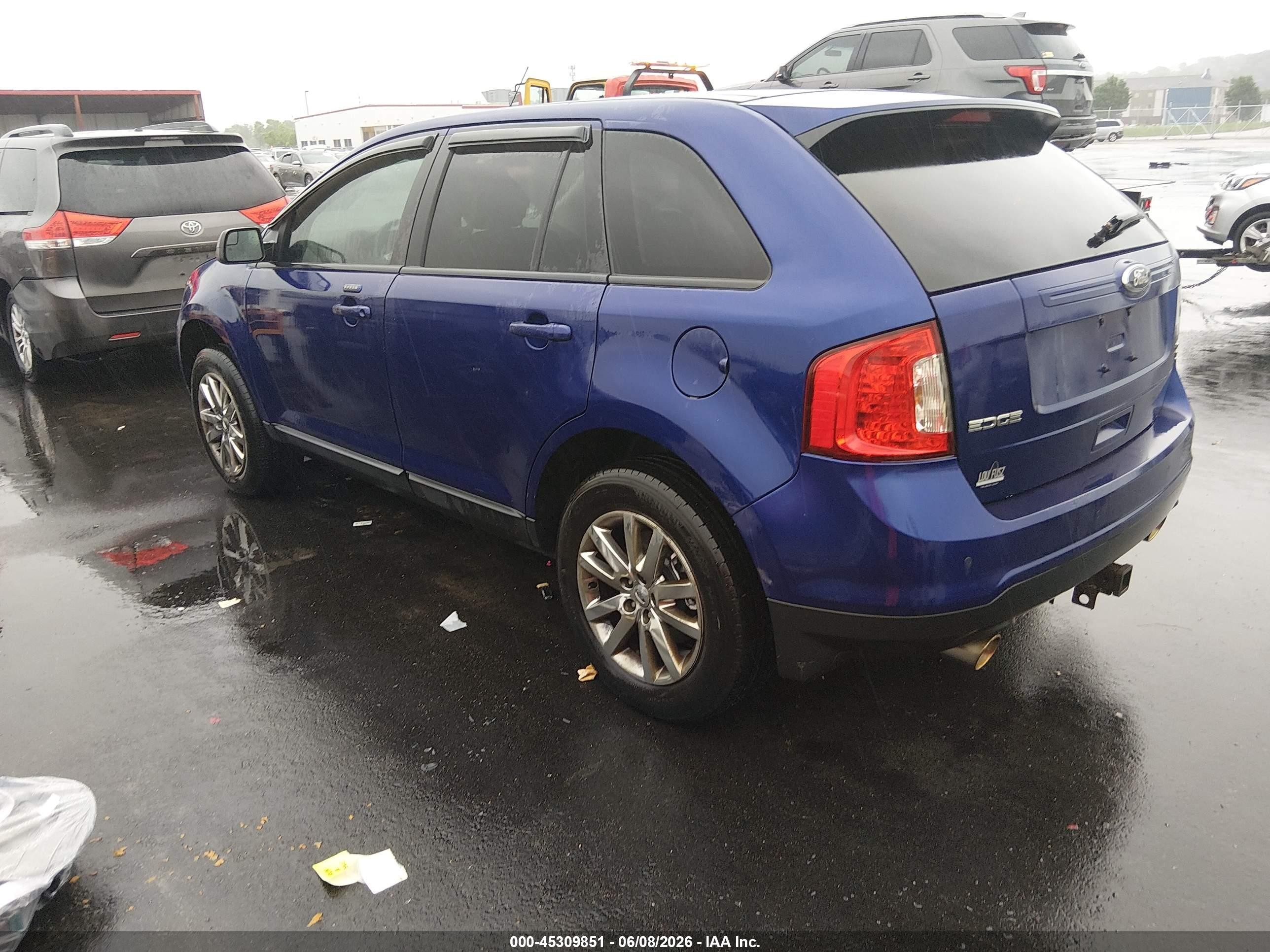 2013 Ford Edge Sel Blue vin: 2FMDK4JC8DBB53530