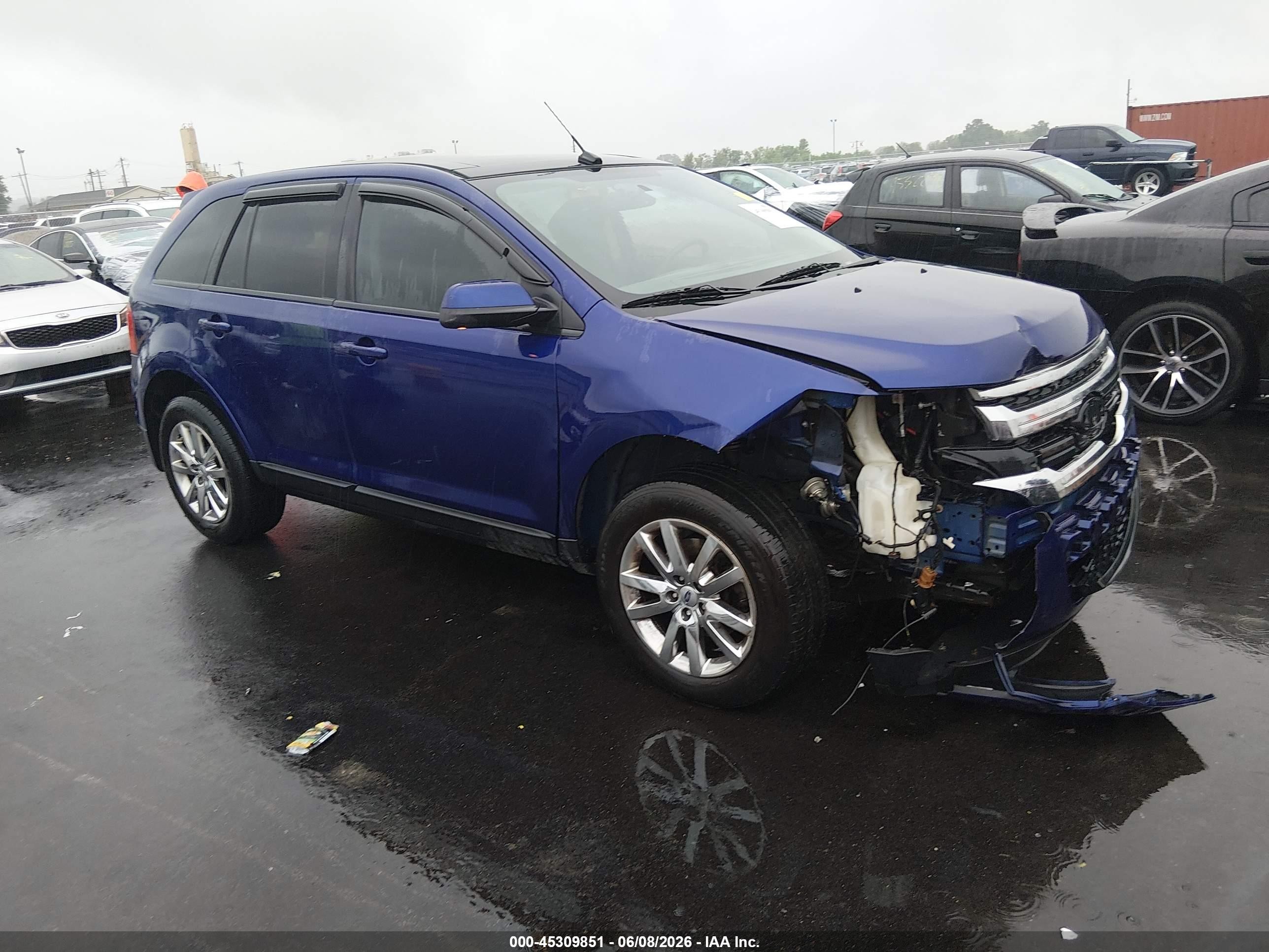 2013 Ford Edge Sel Blue vin: 2FMDK4JC8DBB53530