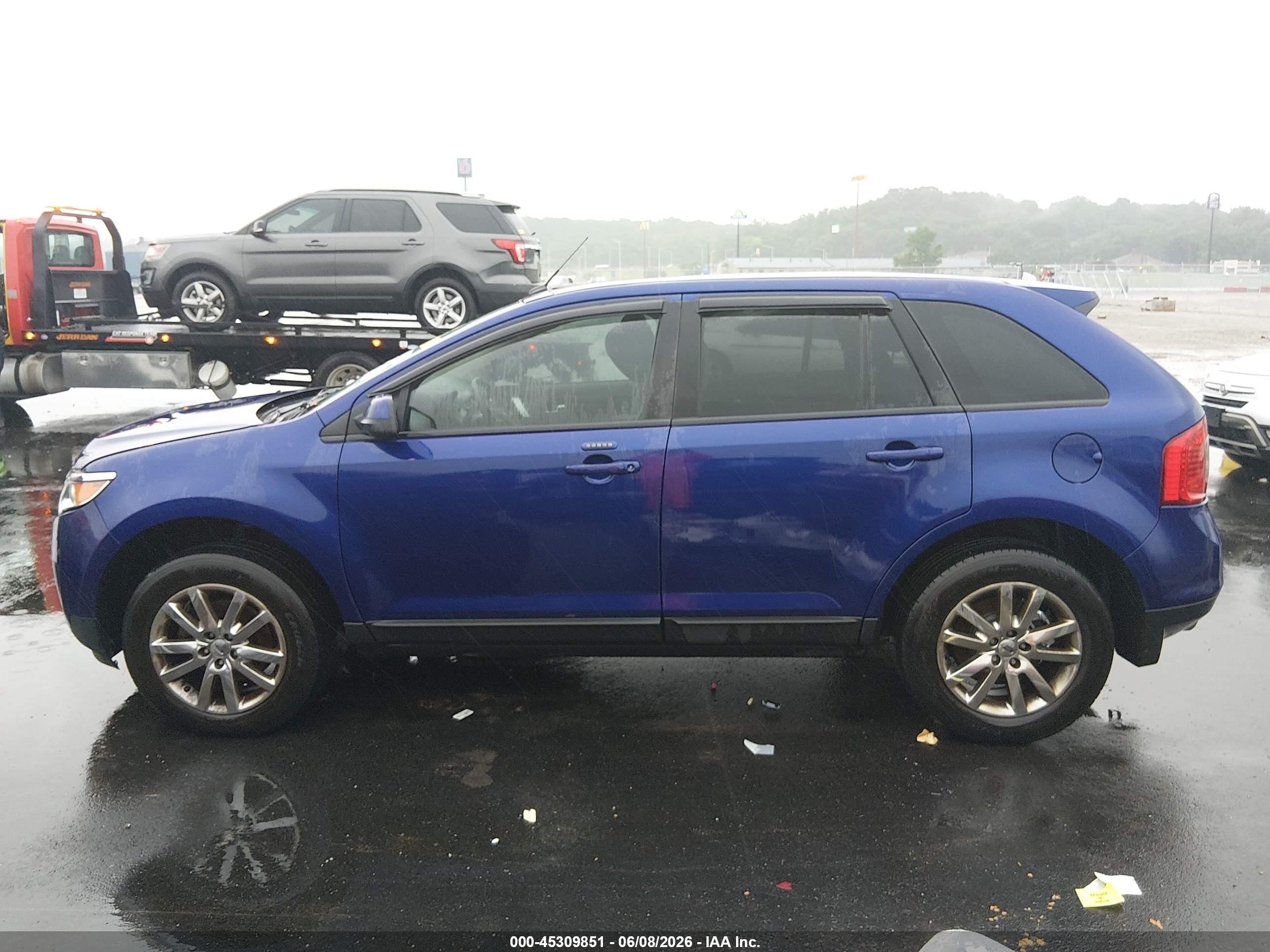 2013 Ford Edge Sel Blue vin: 2FMDK4JC8DBB53530