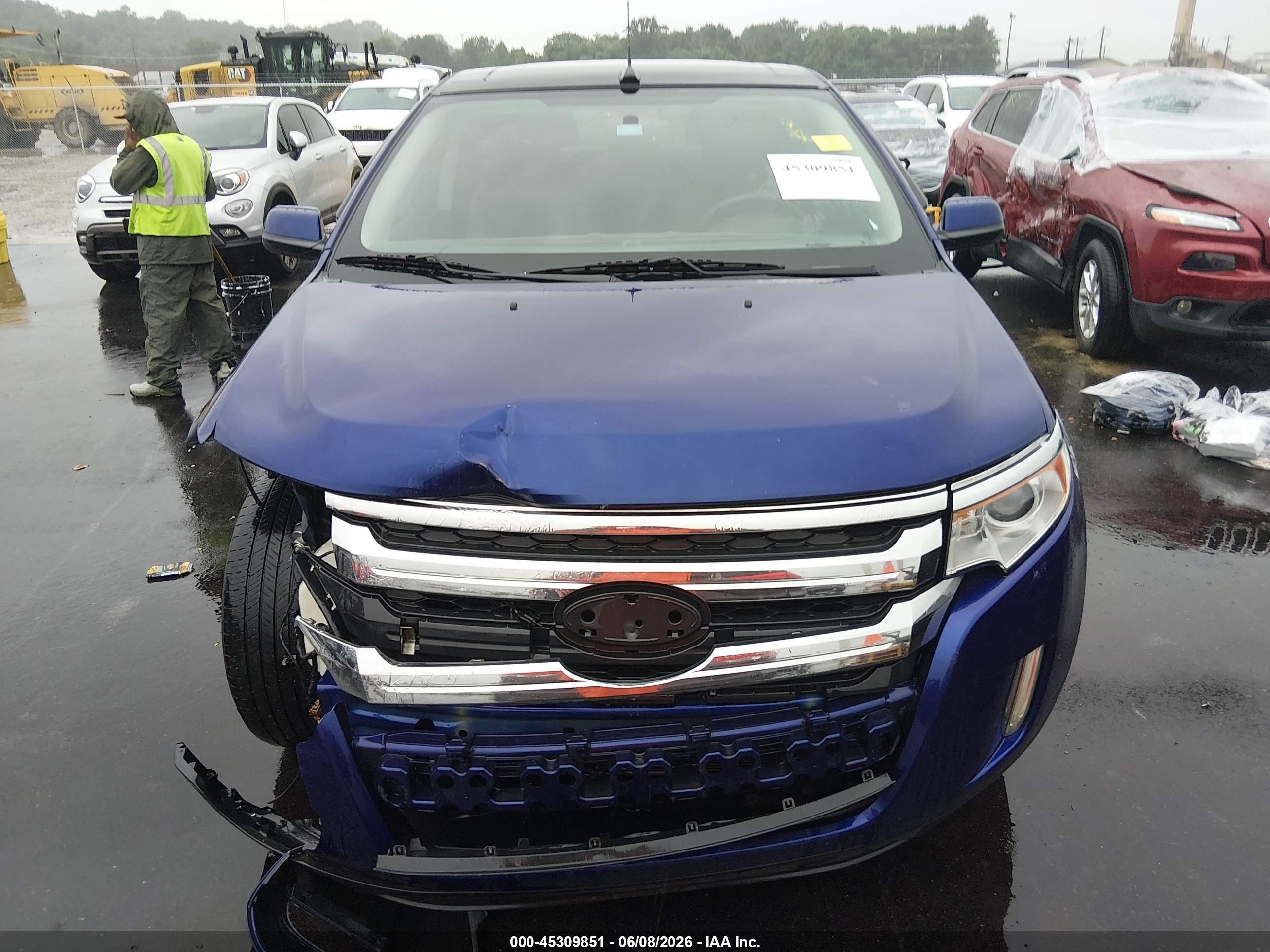 2013 Ford Edge Sel Blue vin: 2FMDK4JC8DBB53530