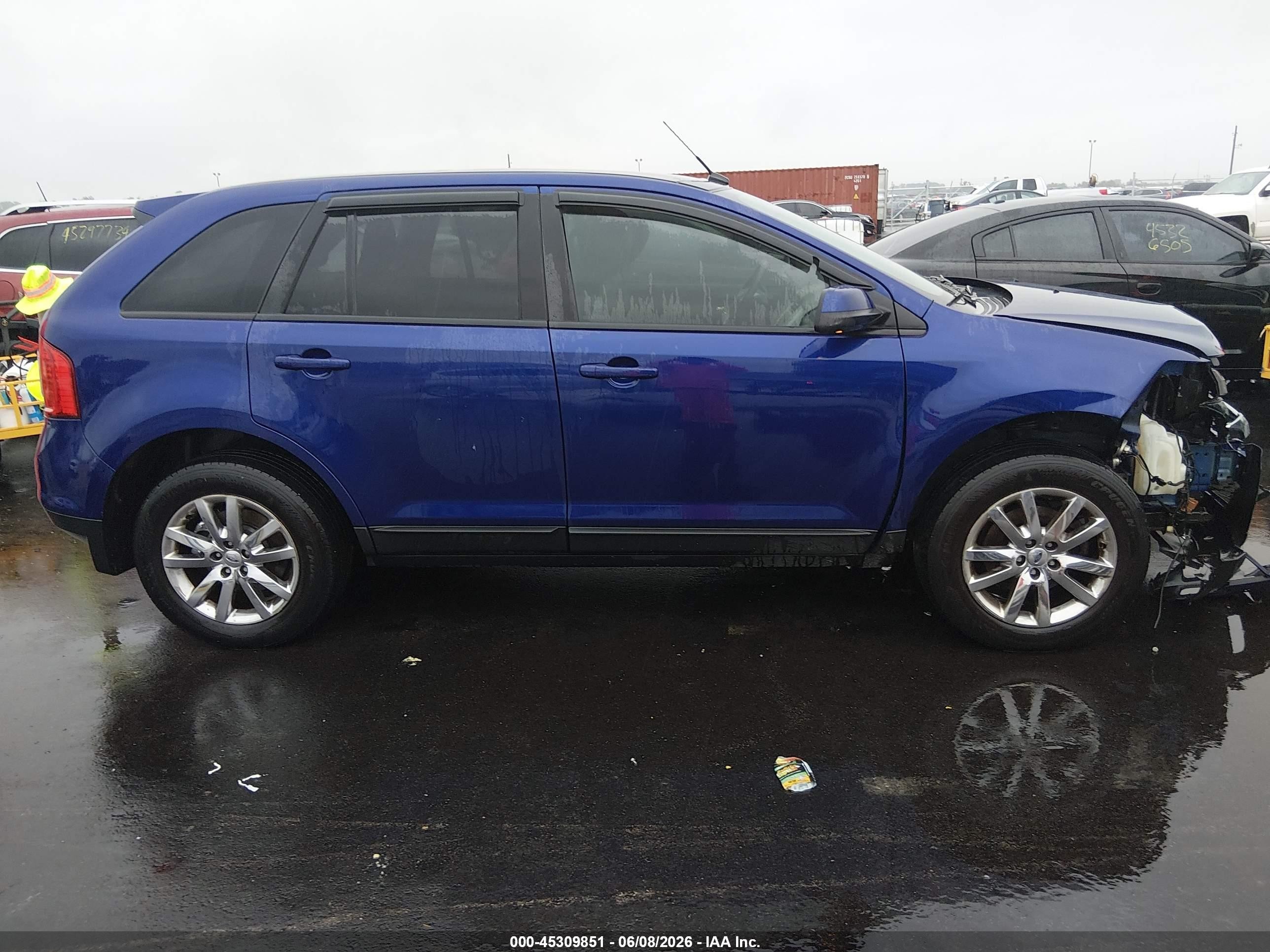 2013 Ford Edge Sel Blue vin: 2FMDK4JC8DBB53530