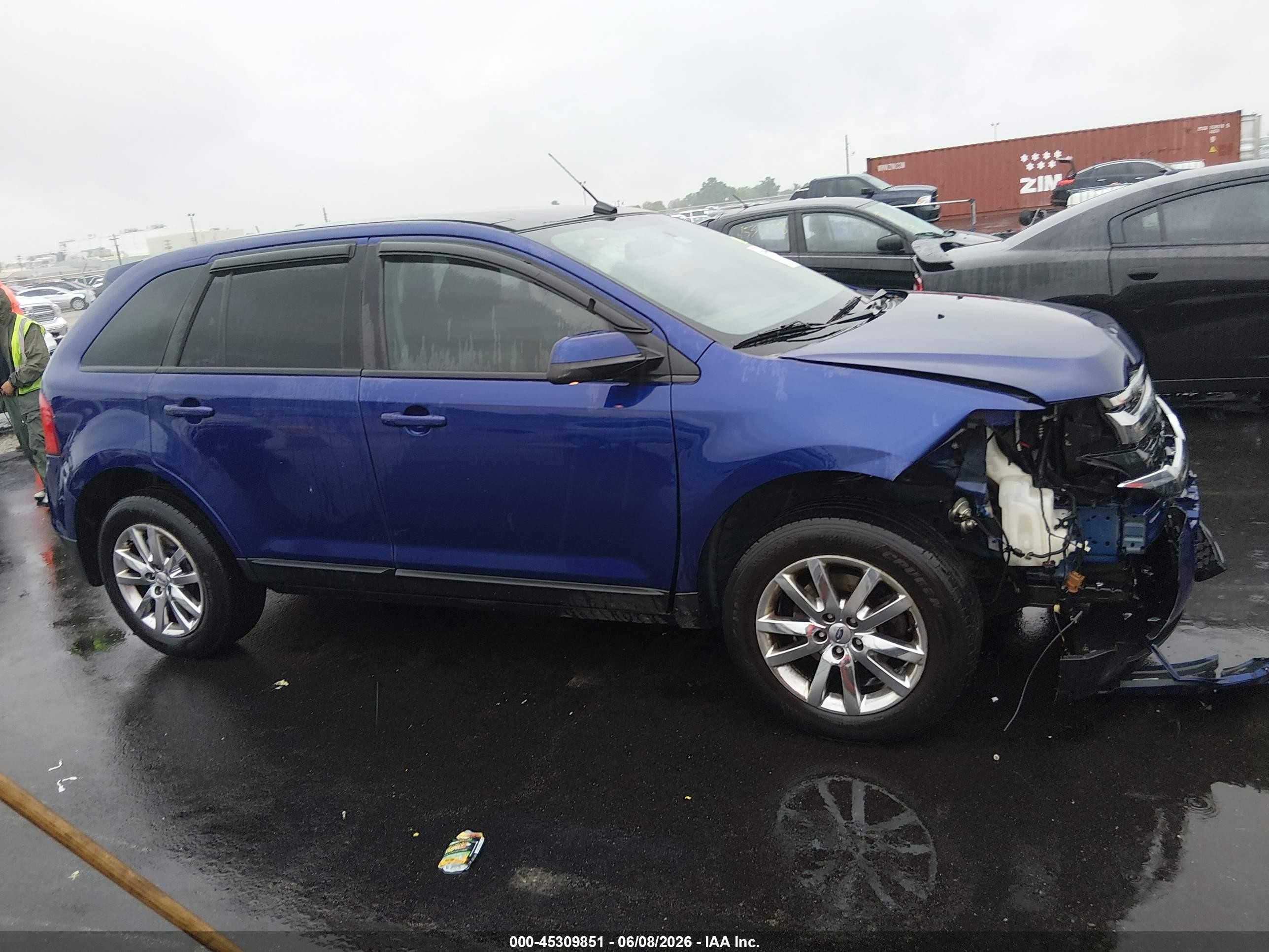2013 Ford Edge Sel Blue vin: 2FMDK4JC8DBB53530