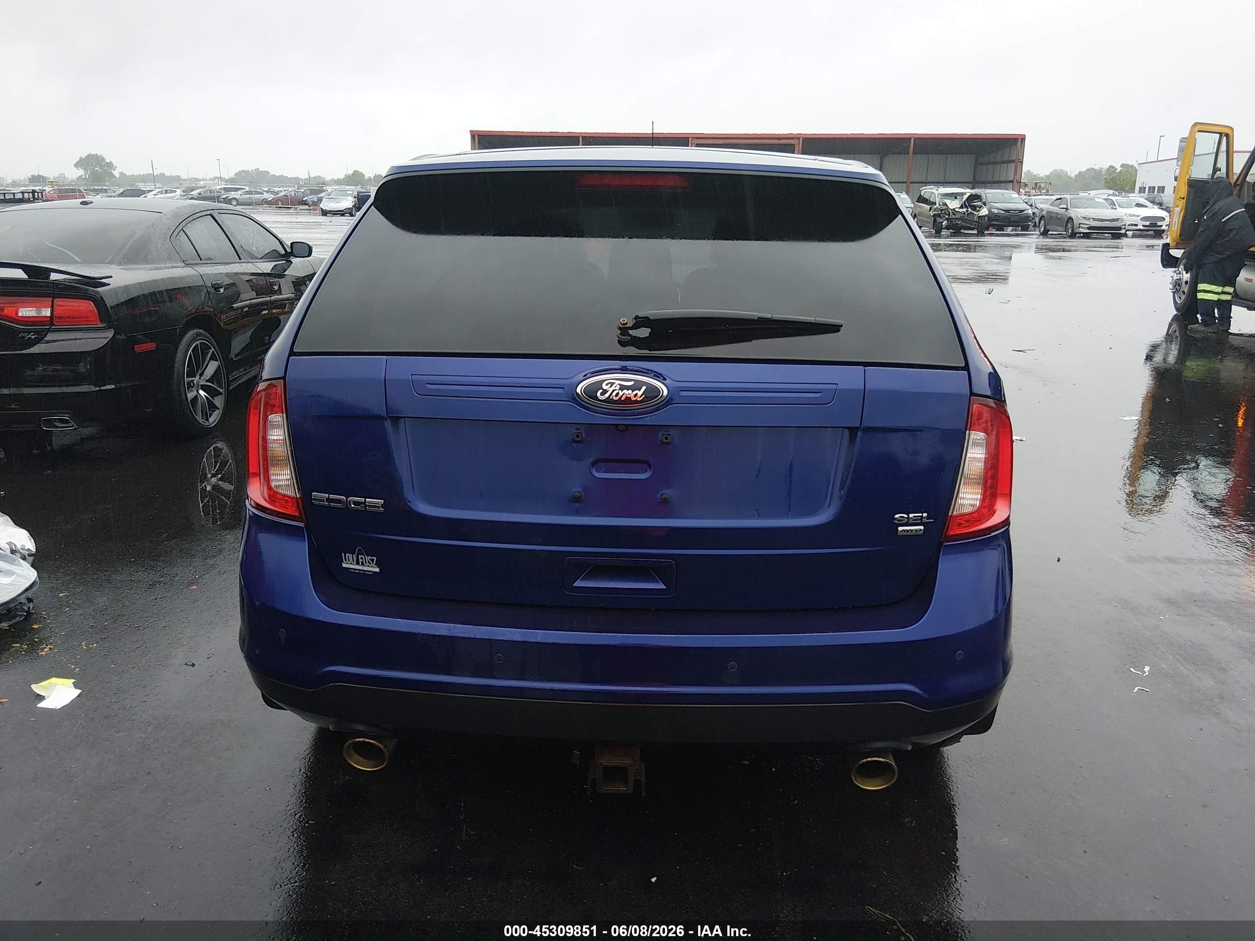 2013 Ford Edge Sel Blue vin: 2FMDK4JC8DBB53530