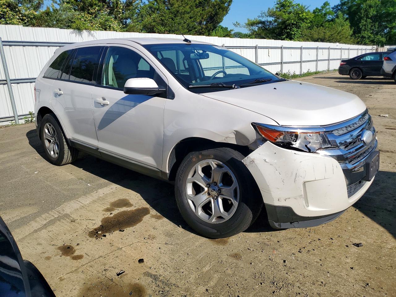 2013 Ford Edge Sel White vin: 2FMDK4JC8DBB59098