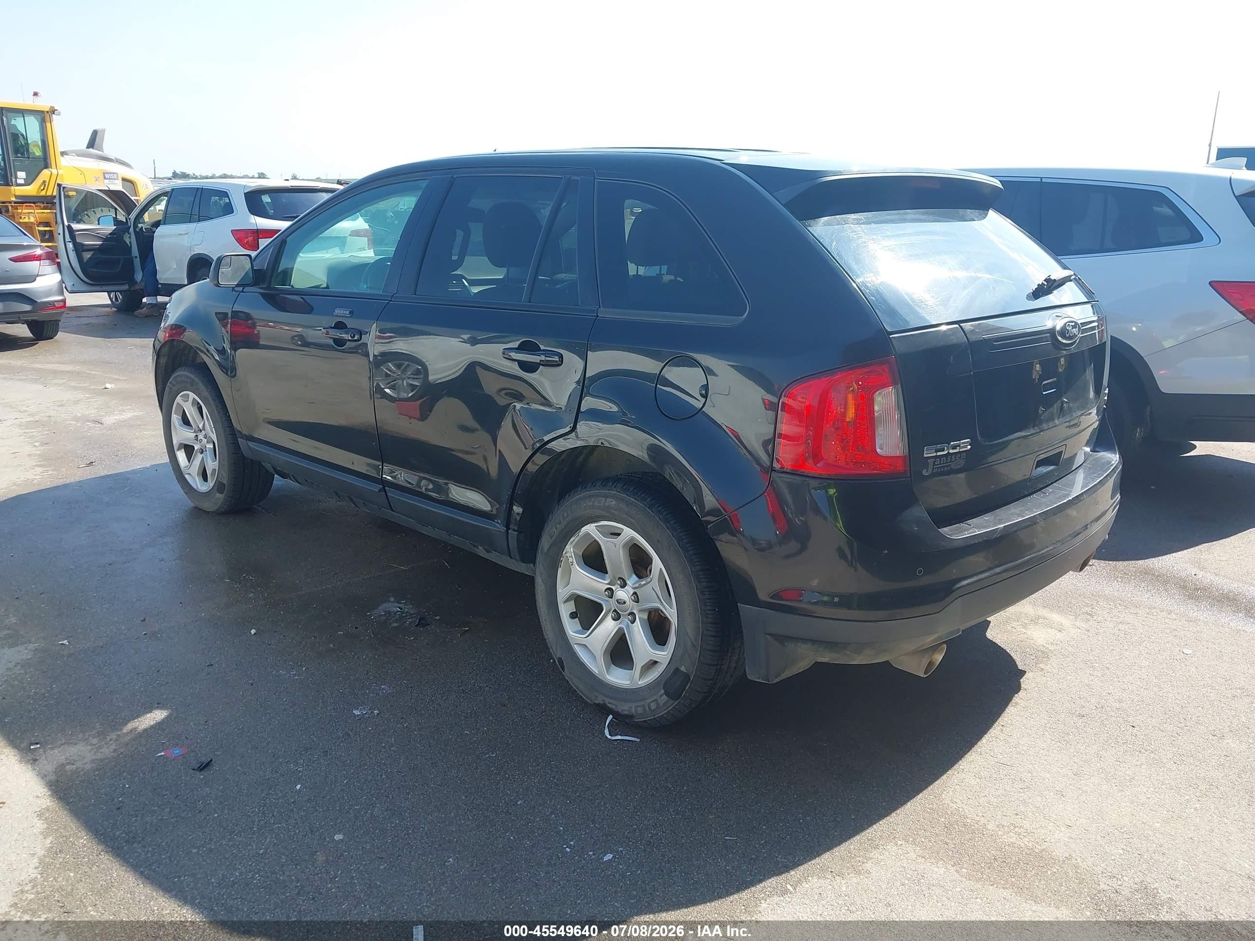 2013 Ford Edge Sel Black vin: 2FMDK4JC8DBC85087