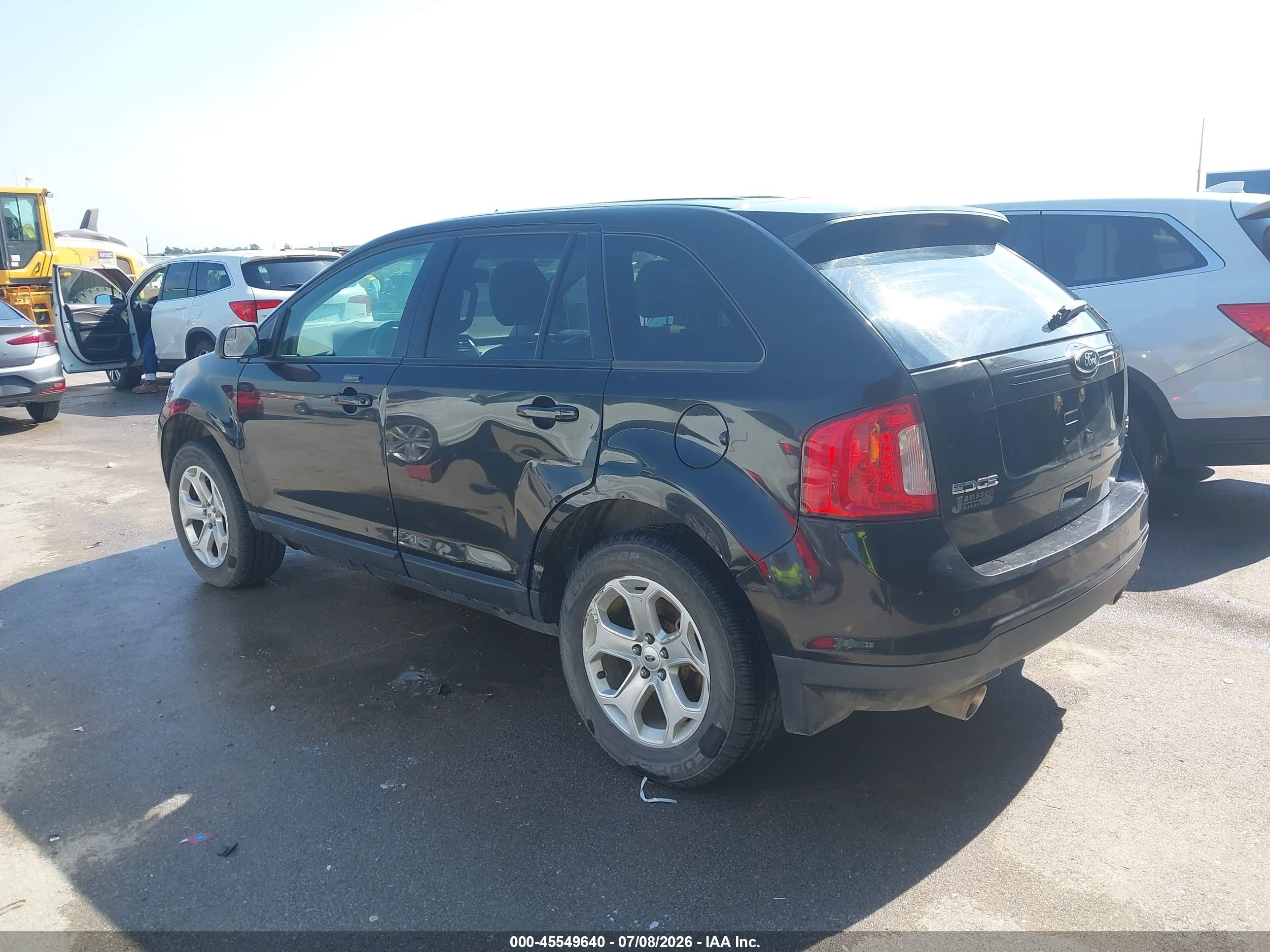 2013 Ford Edge Sel Black vin: 2FMDK4JC8DBC85087