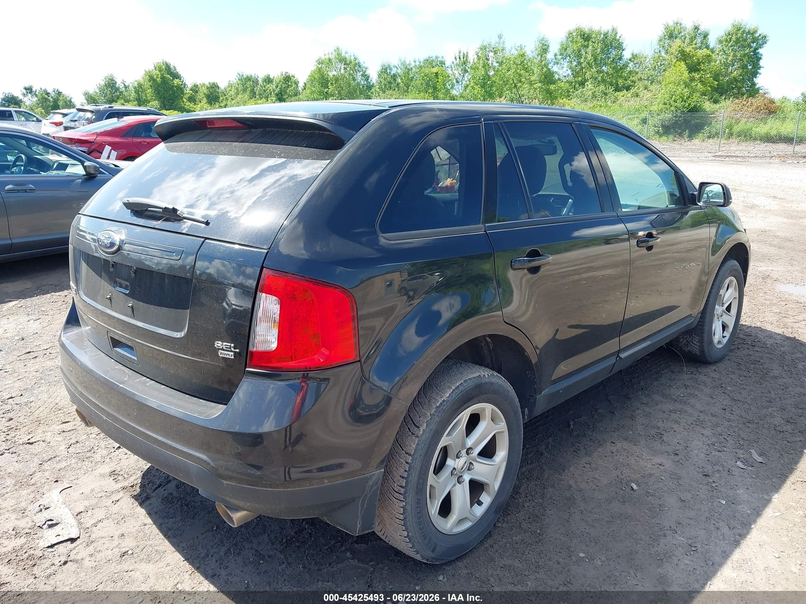 2013 Ford Edge Sel Черный vin: 2FMDK4JC8DBE05745