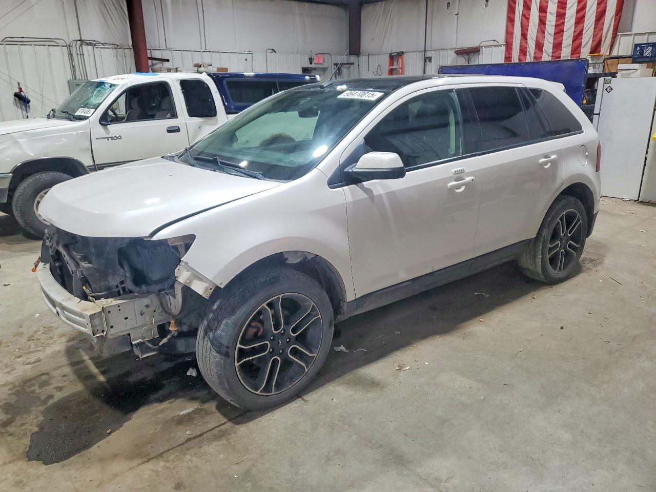 2014 Ford Edge Sel White vin: 2FMDK4JC8EBA63294