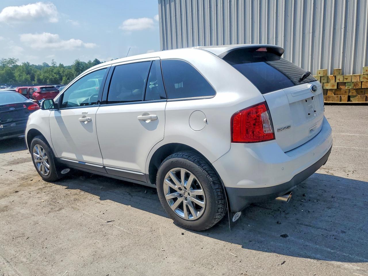 2014 Ford Edge Sel White vin: 2FMDK4JC8EBA98045