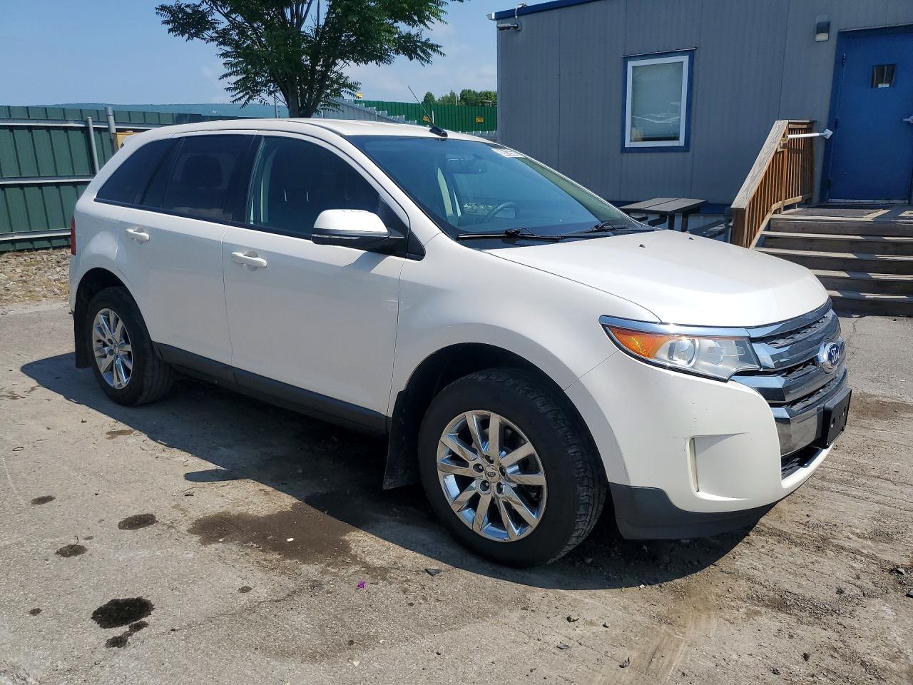2014 Ford Edge Sel White vin: 2FMDK4JC8EBA98045