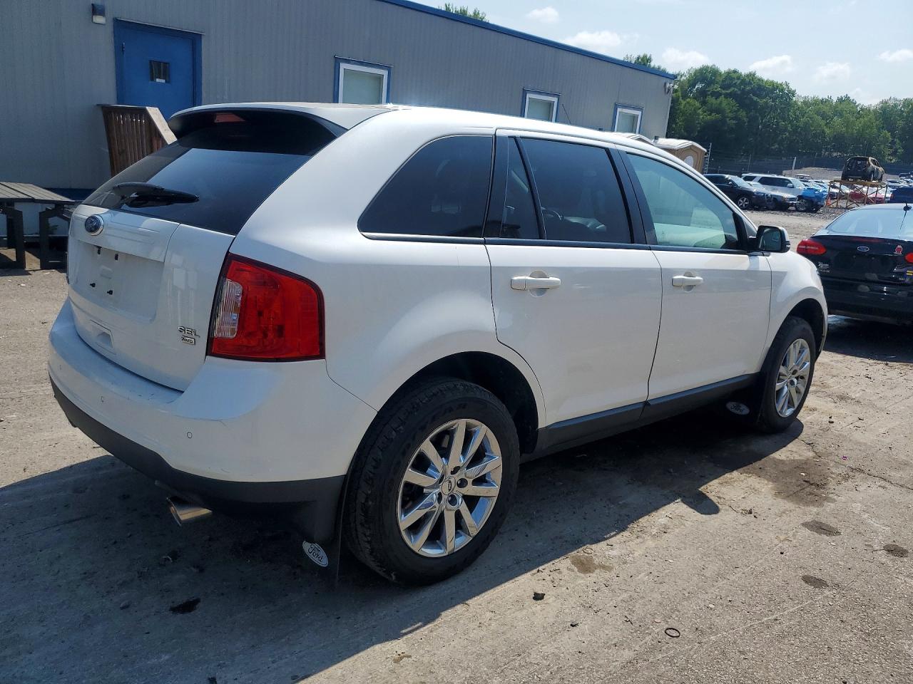 2014 Ford Edge Sel White vin: 2FMDK4JC8EBA98045