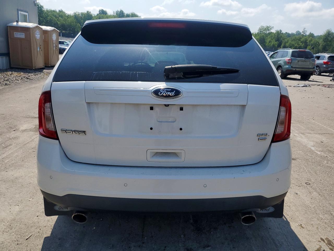 2014 Ford Edge Sel White vin: 2FMDK4JC8EBA98045