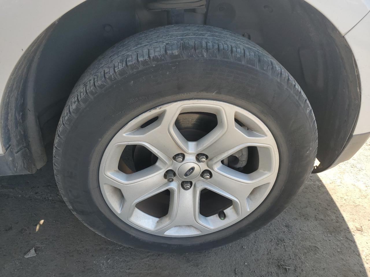 2014 Ford Edge Sel White vin: 2FMDK4JC8EBB47549 Damage: Right Front Wheel, Curb Rash, 1 To 2 Inches