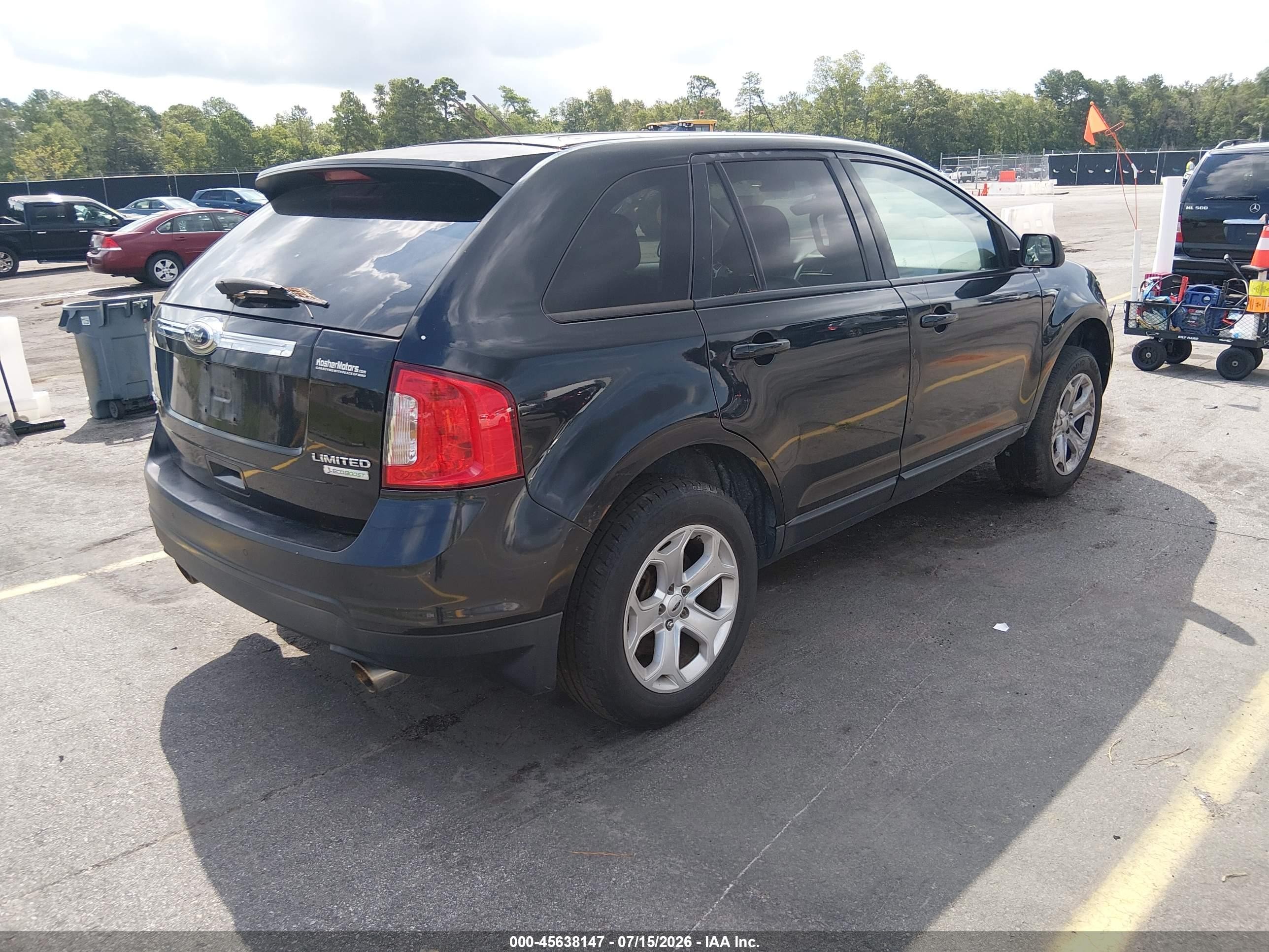 2014 Ford Edge Sel Black vin: 2FMDK4JC8EBB47597