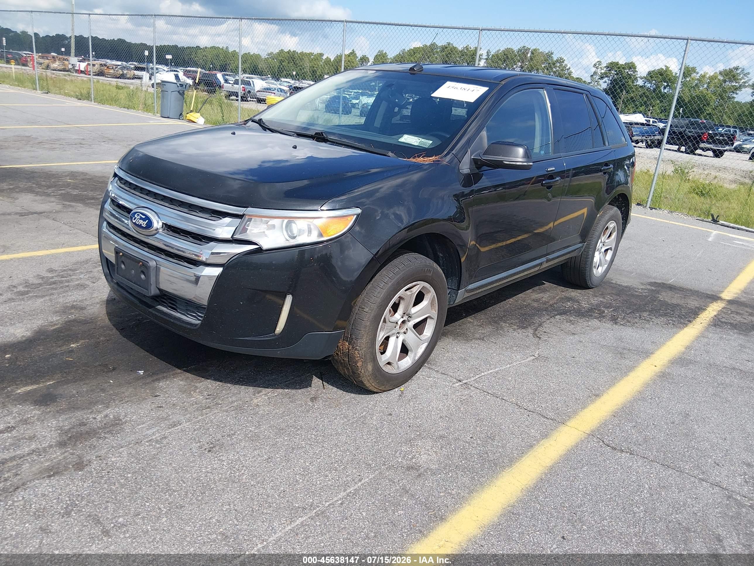 2014 Ford Edge Sel Black vin: 2FMDK4JC8EBB47597