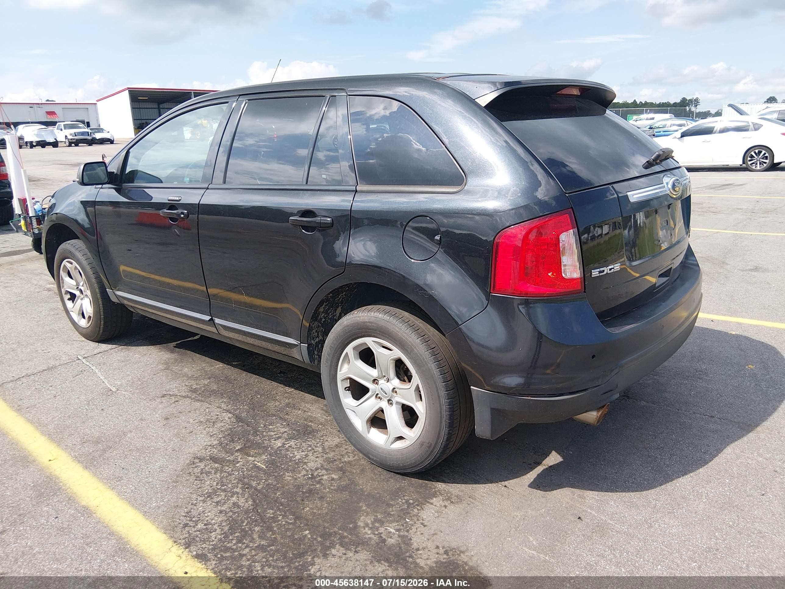 2014 Ford Edge Sel Black vin: 2FMDK4JC8EBB47597
