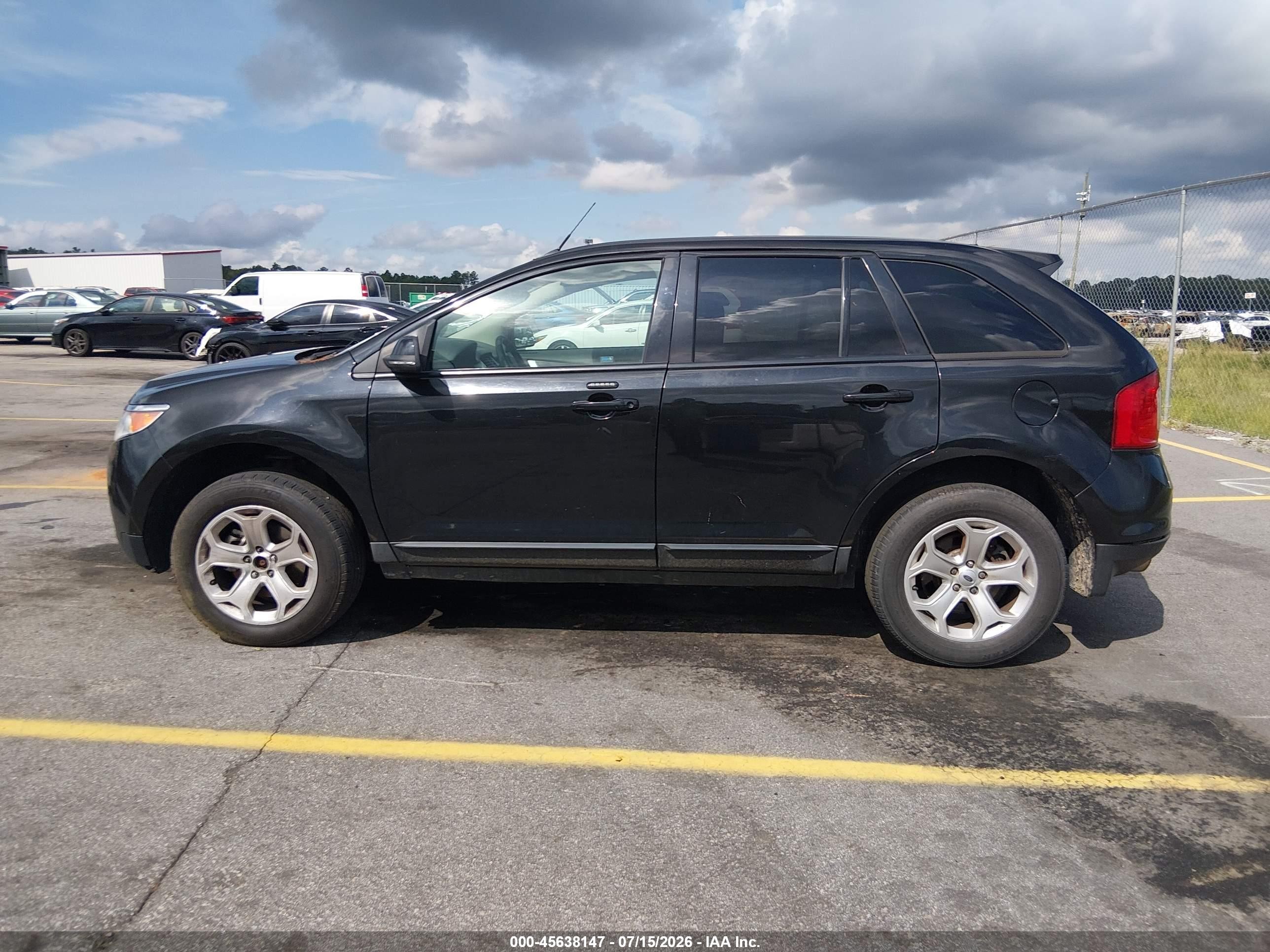 2014 Ford Edge Sel Black vin: 2FMDK4JC8EBB47597