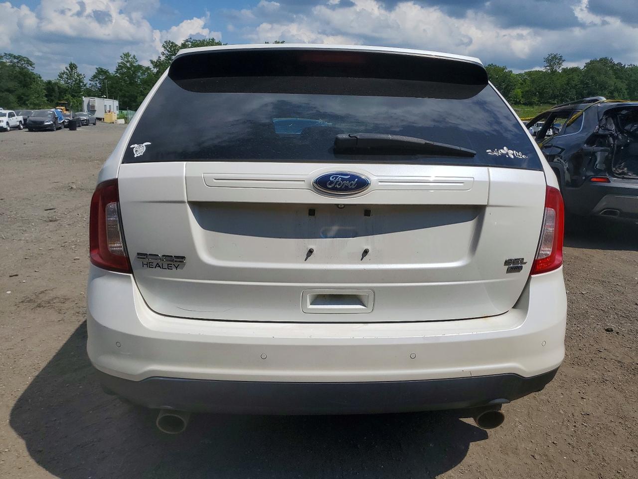 2014 Ford Edge Sel White vin: 2FMDK4JC8EBB59281