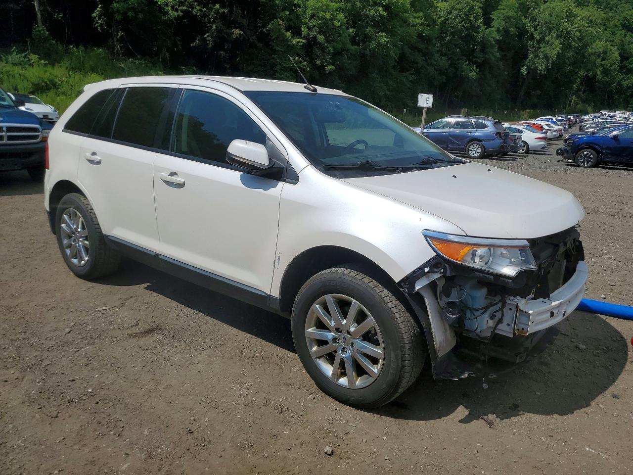 2014 Ford Edge Sel White vin: 2FMDK4JC8EBB59281