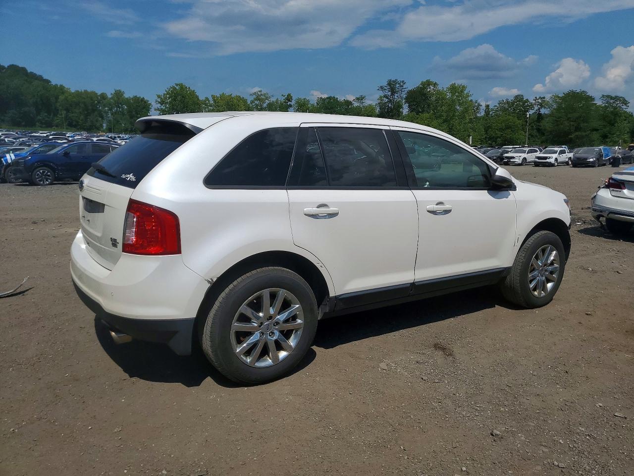 2014 Ford Edge Sel White vin: 2FMDK4JC8EBB59281