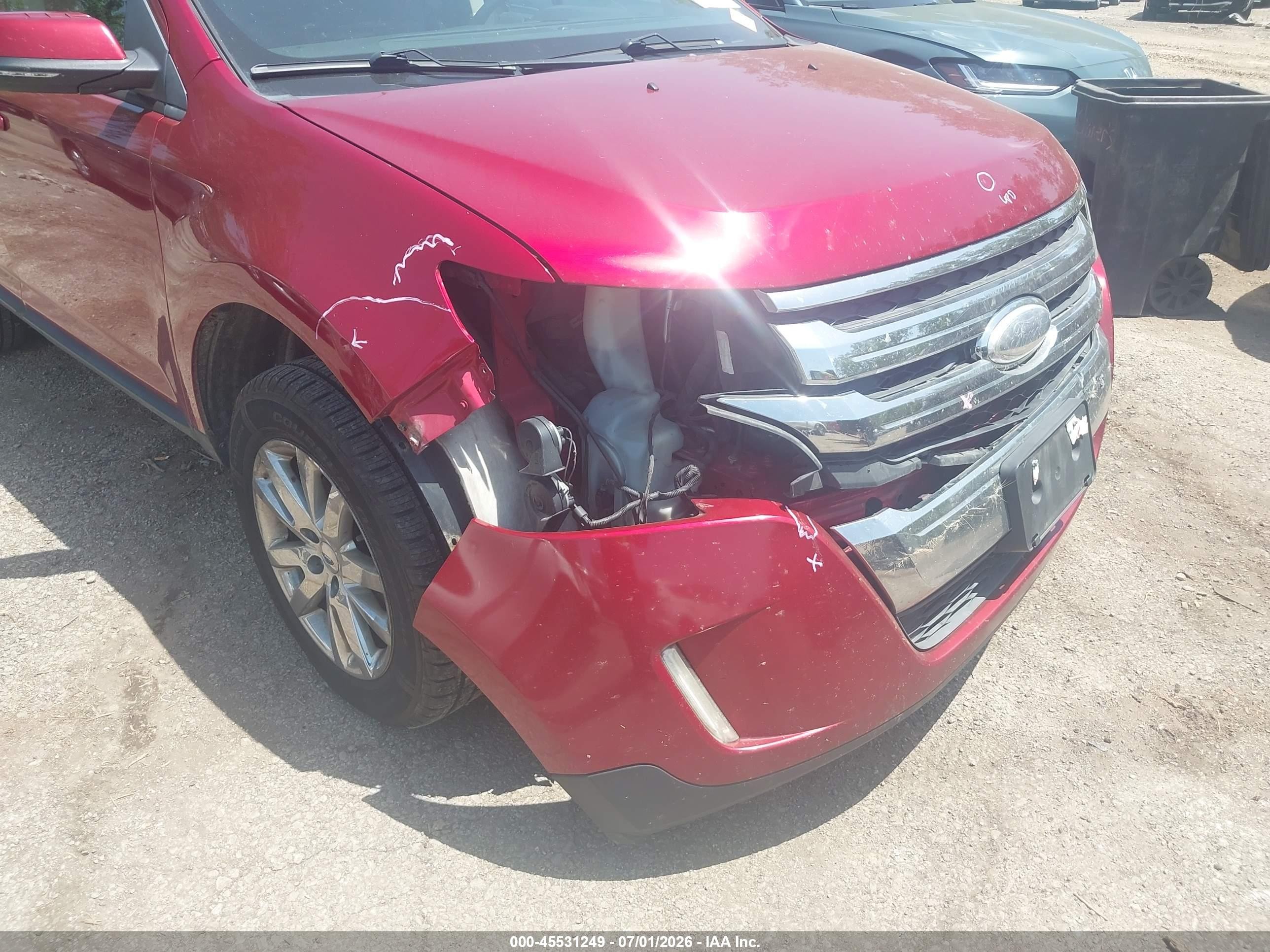 2014 Ford Edge Sel Red vin: 2FMDK4JC8EBB84682