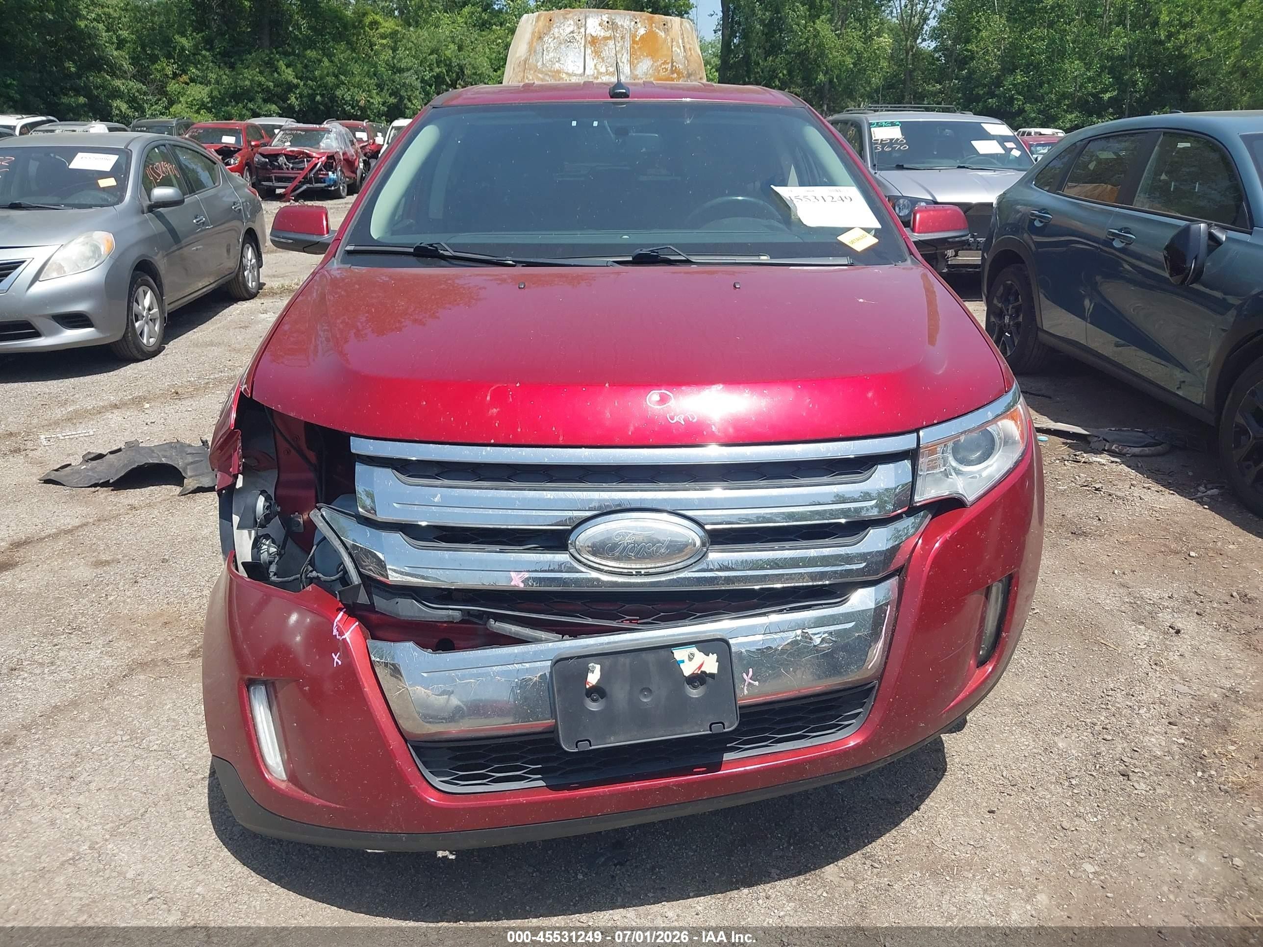 2014 Ford Edge Sel Red vin: 2FMDK4JC8EBB84682