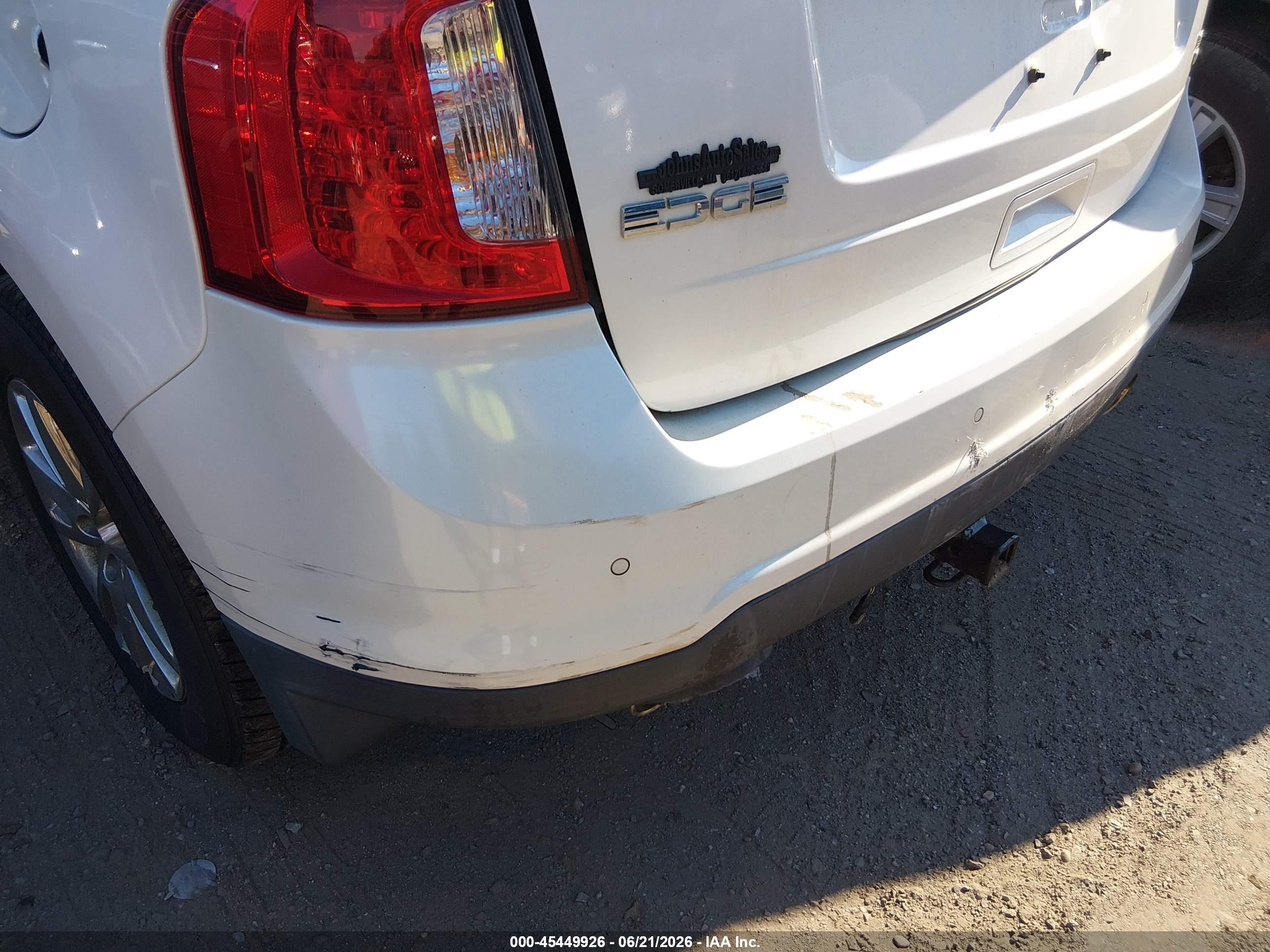 2011 Ford Edge Sel White vin: 2FMDK4JC9BBB63528