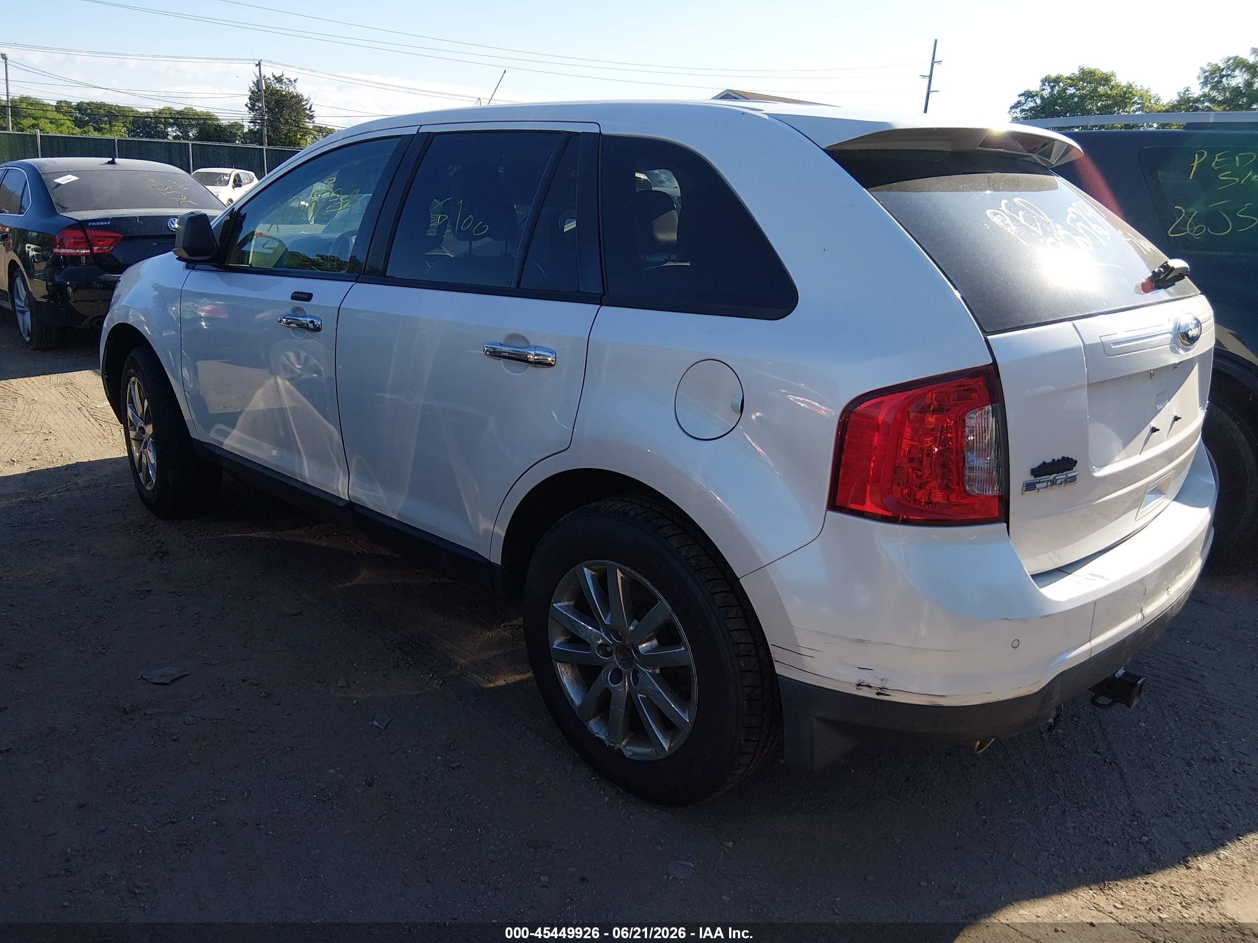 2011 Ford Edge Sel White vin: 2FMDK4JC9BBB63528