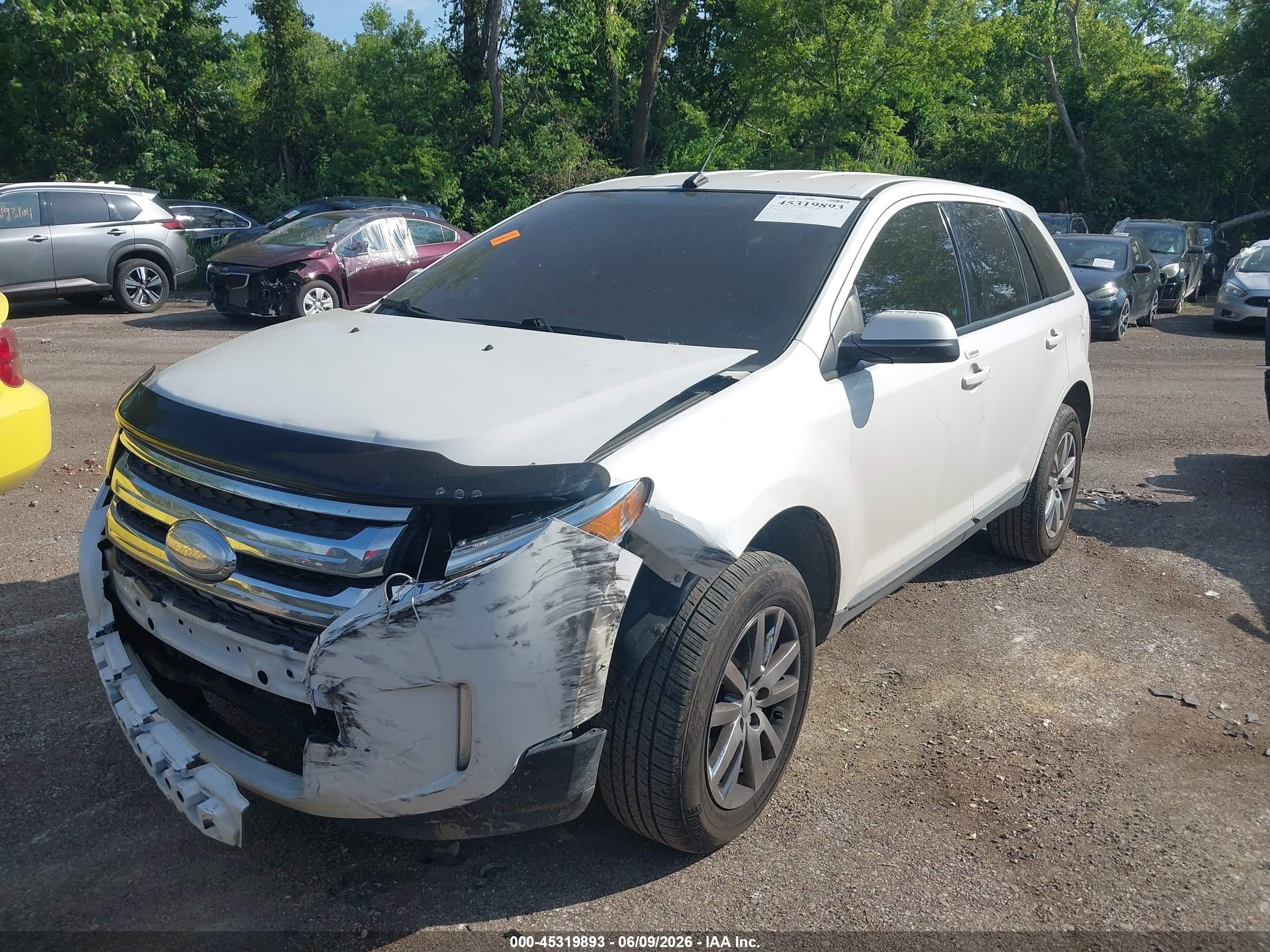 2012 Ford Edge Sel White vin: 2FMDK4JC9CBA36991
