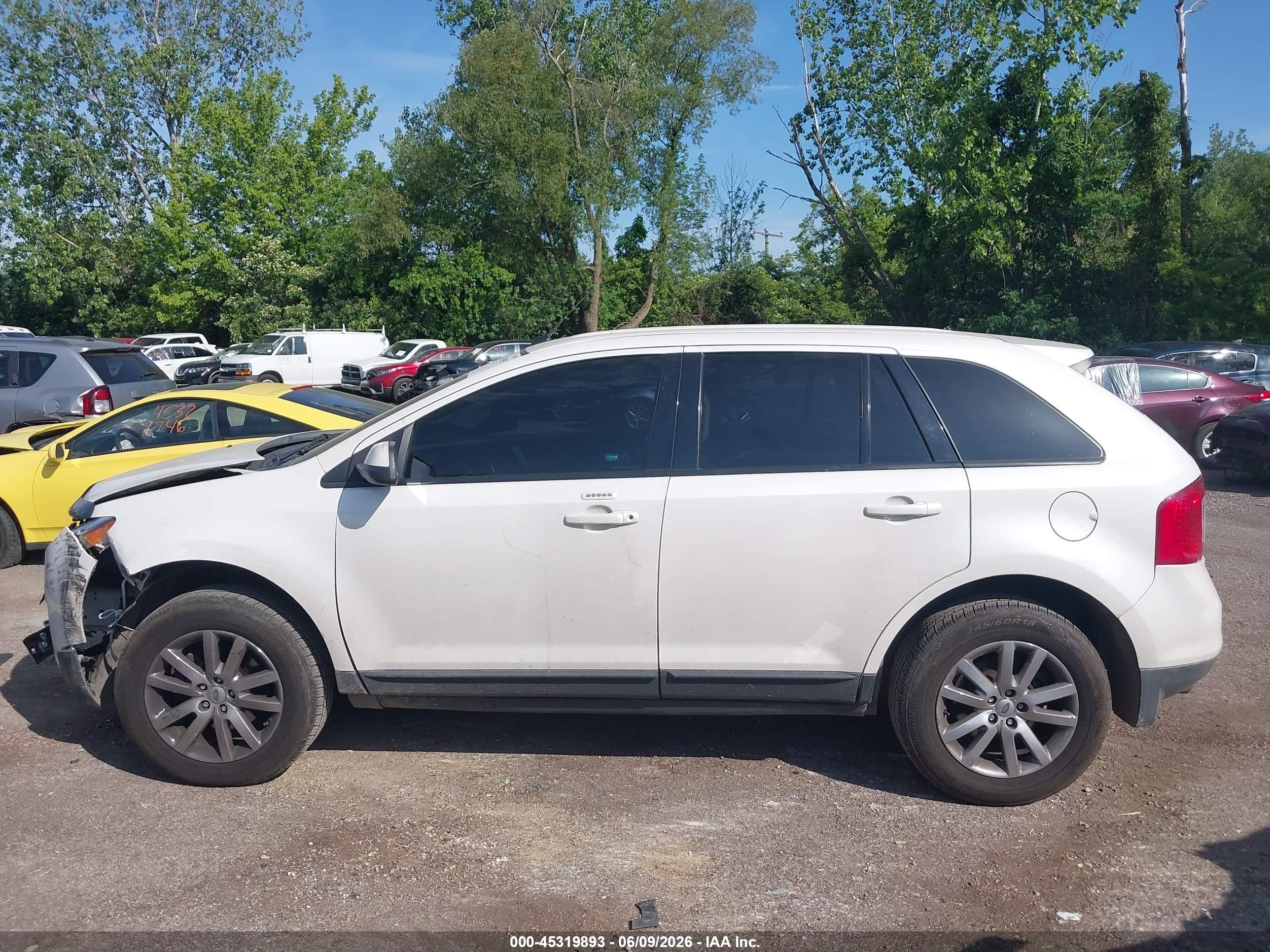 2012 Ford Edge Sel White vin: 2FMDK4JC9CBA36991